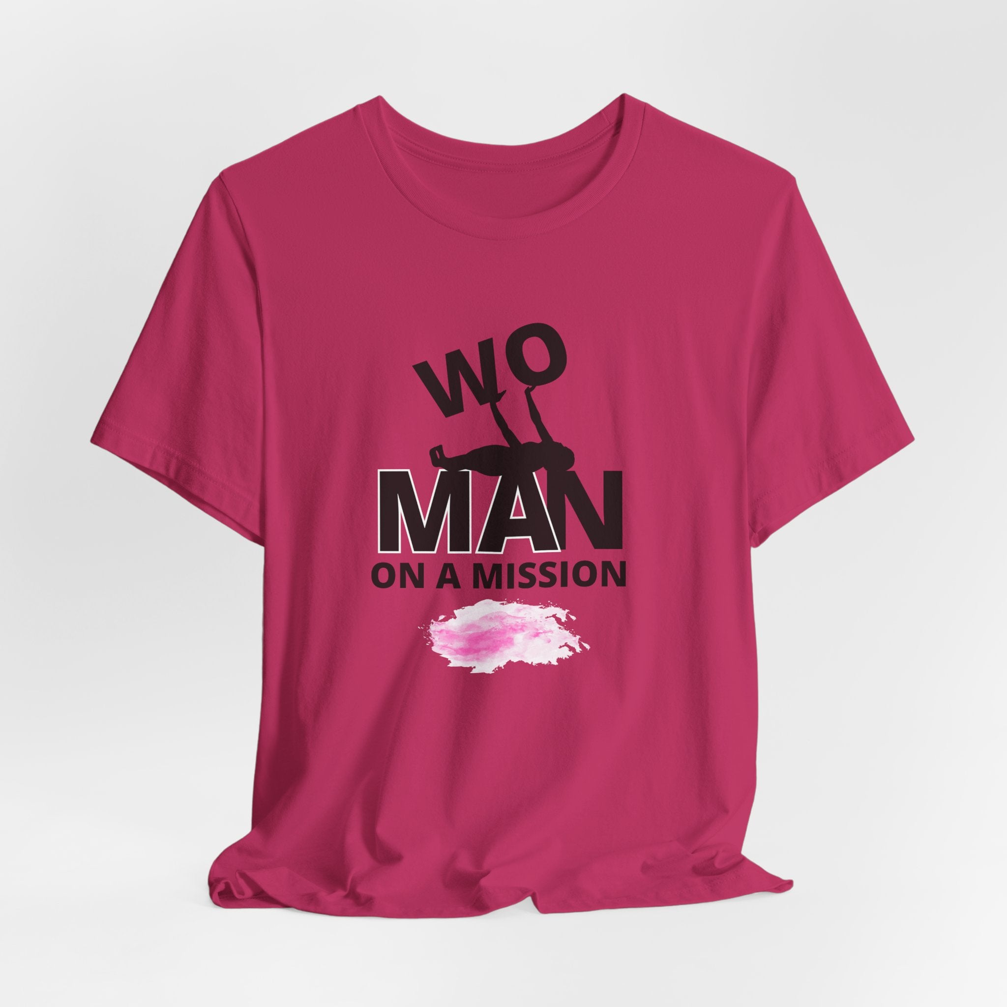 Declare to all that YOU are a WOman on a  Mission Unisex Heavy Cotton Tee, Motivational T-Shirt, Positive Quote Top, Gift for Her, Casual Wear