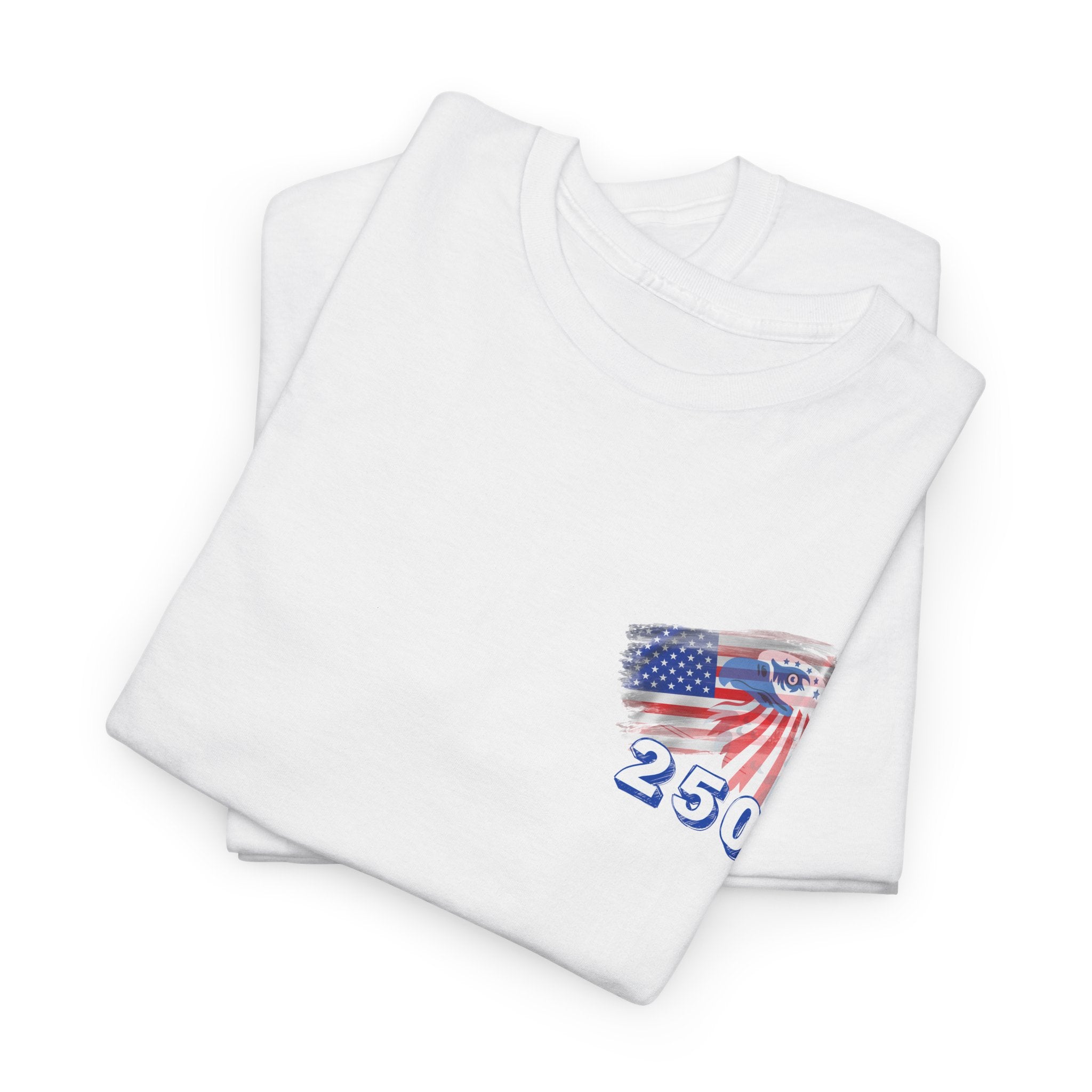 250 Birthday Patriotic Graphic Tee, Unisex Heavy Cotton Shirt, Fourth of July Wear, Independence Day Gift, Casual Everyday Shirt, Comfortable Cotton Tee