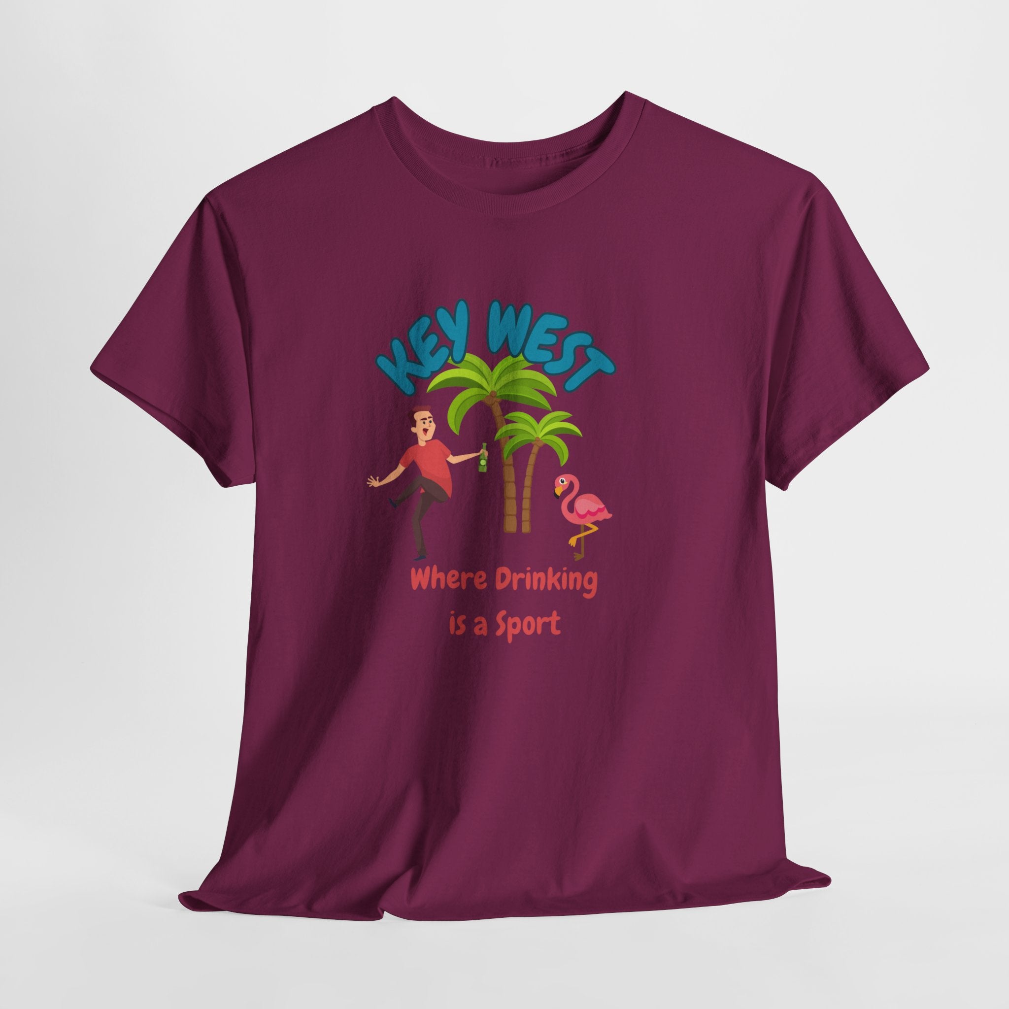 Funny Key West Drinking Sport Tee, Summer Vacation Shirt, Beach Party Apparel, Fun Casual Wear, Gift for Travelers