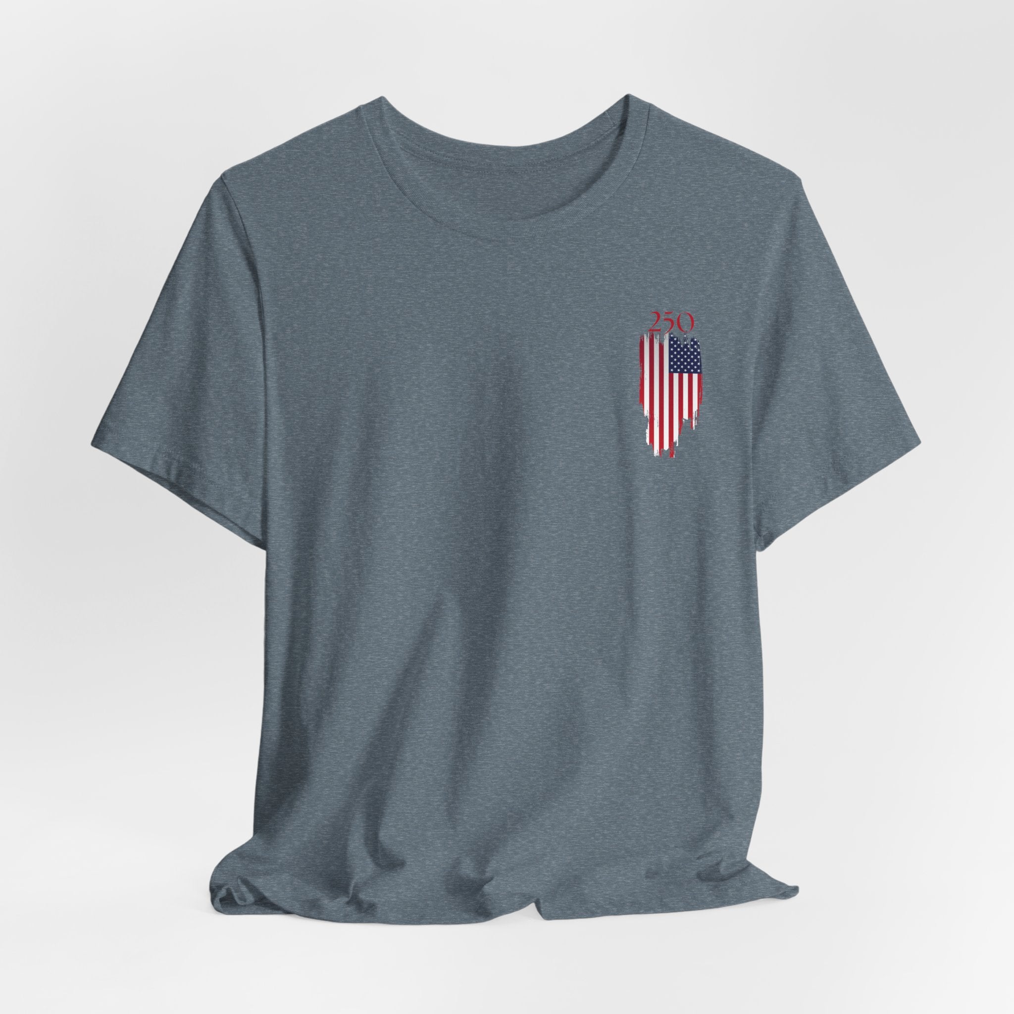 Patriotic 250th Birthday of USA Graphic Tee for Everyday Wear, USA Flag Shirt, Unisex Casual T-Shirt, Summer Style, Ideal for July 4th Celebrations