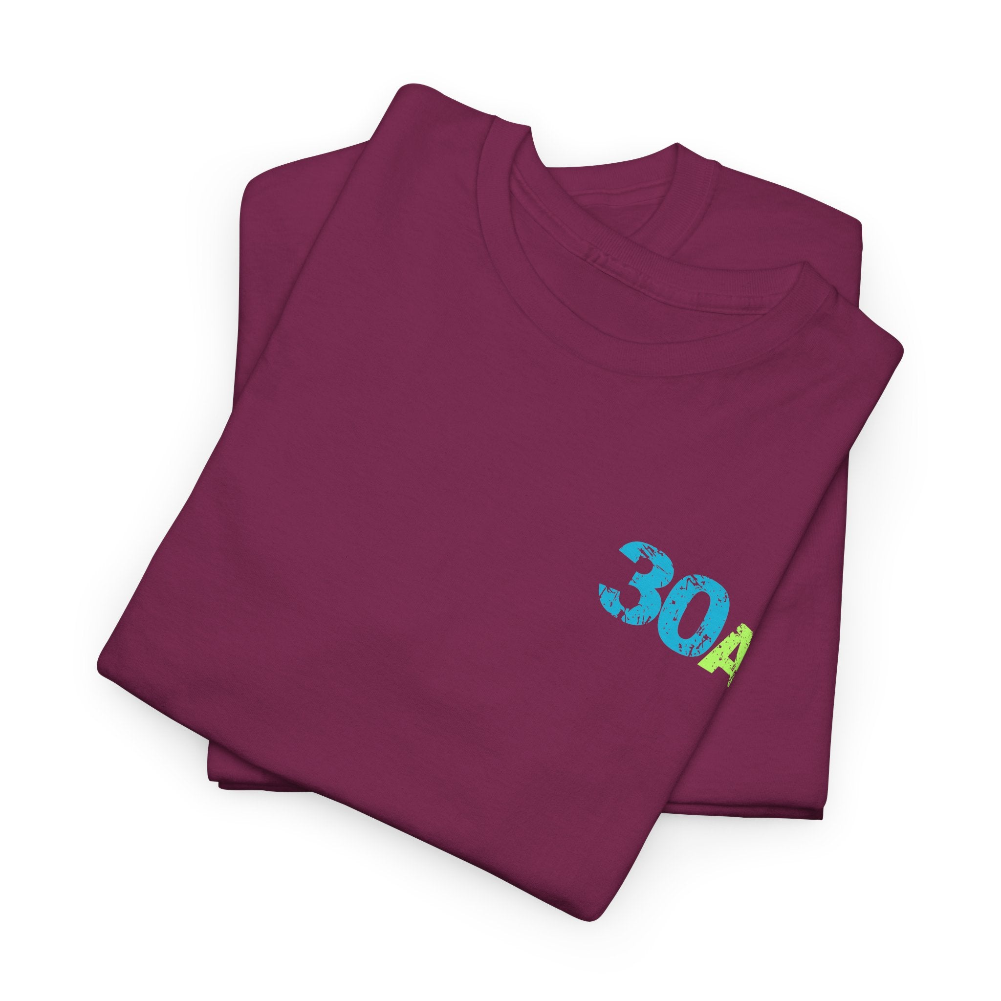 Distressed 30A Beach Logo Unisex Heavy Cotton T-Shirt — Emerald  Coastal Highway Vacation Tee