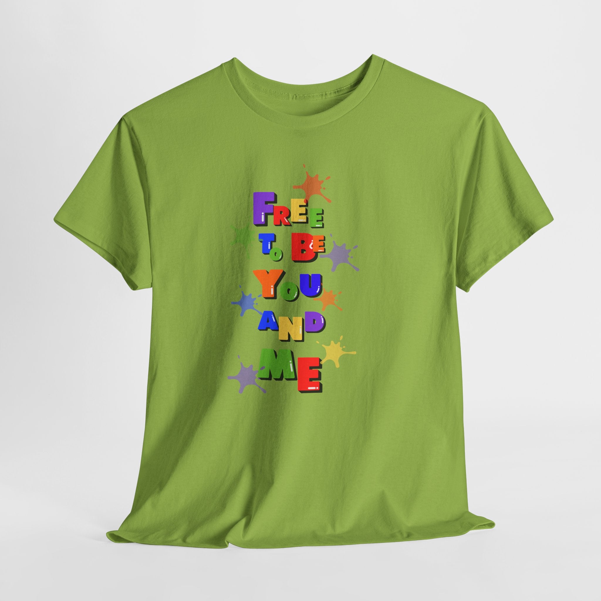Celebrate and Proclaim with Colorful   Free To Be You And Me Unisex Heavy Cotton Tee