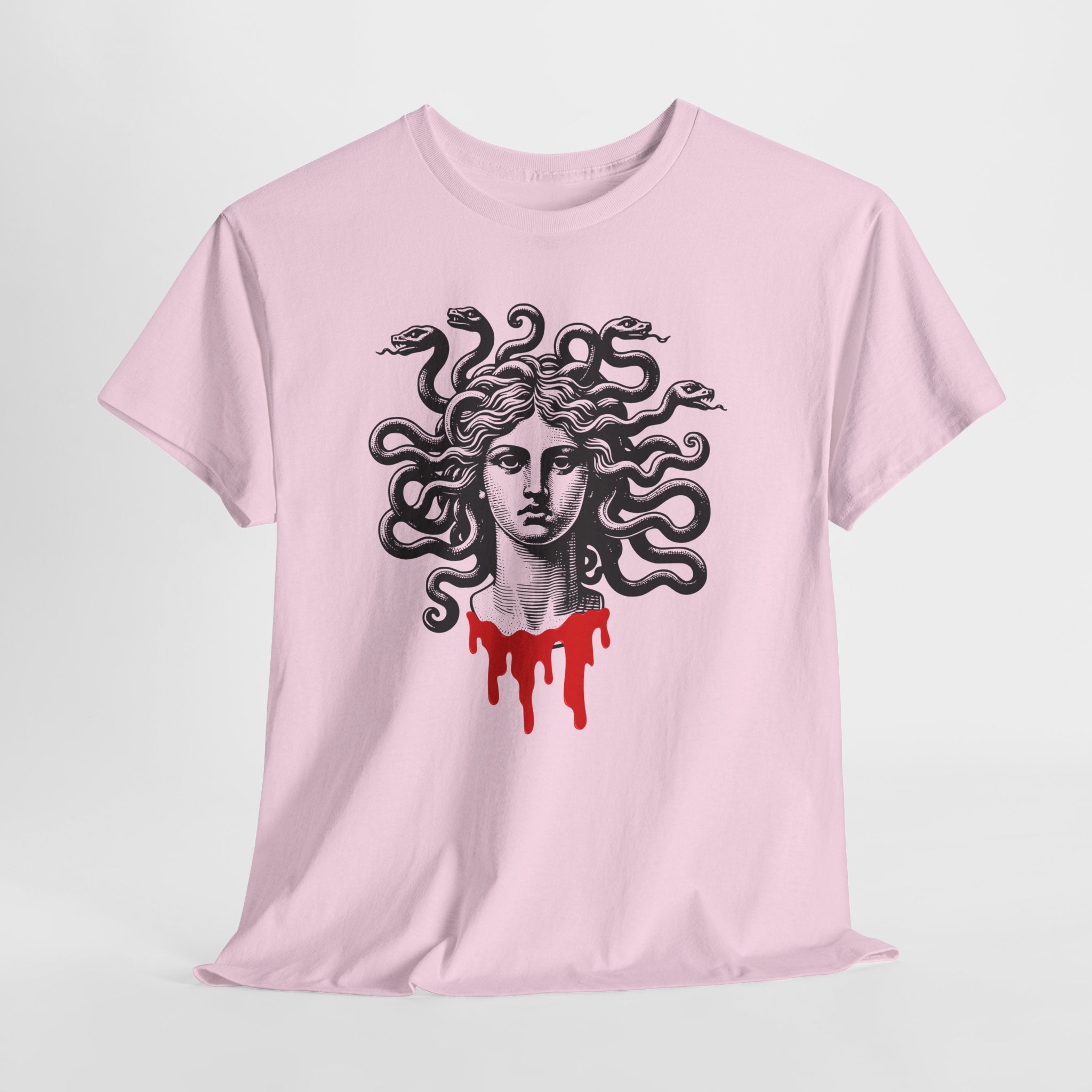 Medusa Graphic Unisex Heavy Cotton Tee - Horror-Inspired Art Shirt