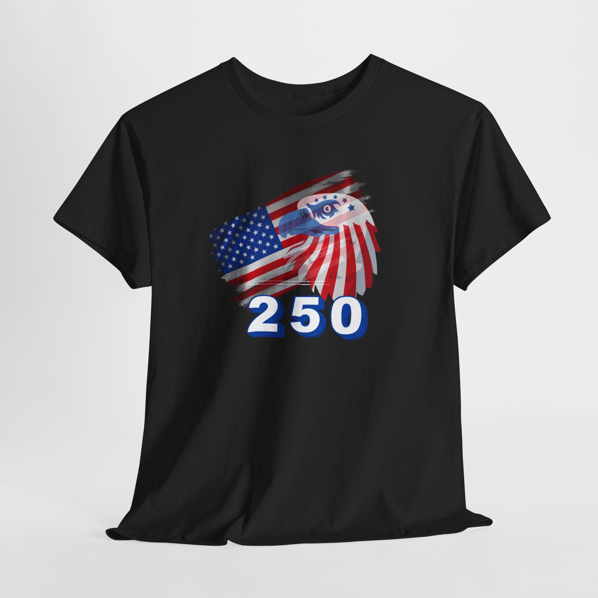 Patriotic 250 Birthday Graphic Tee, USA Flag T-Shirt, Americana Unisex Cotton Shirt, Independence Day Apparel, 250 Year Celebration Top