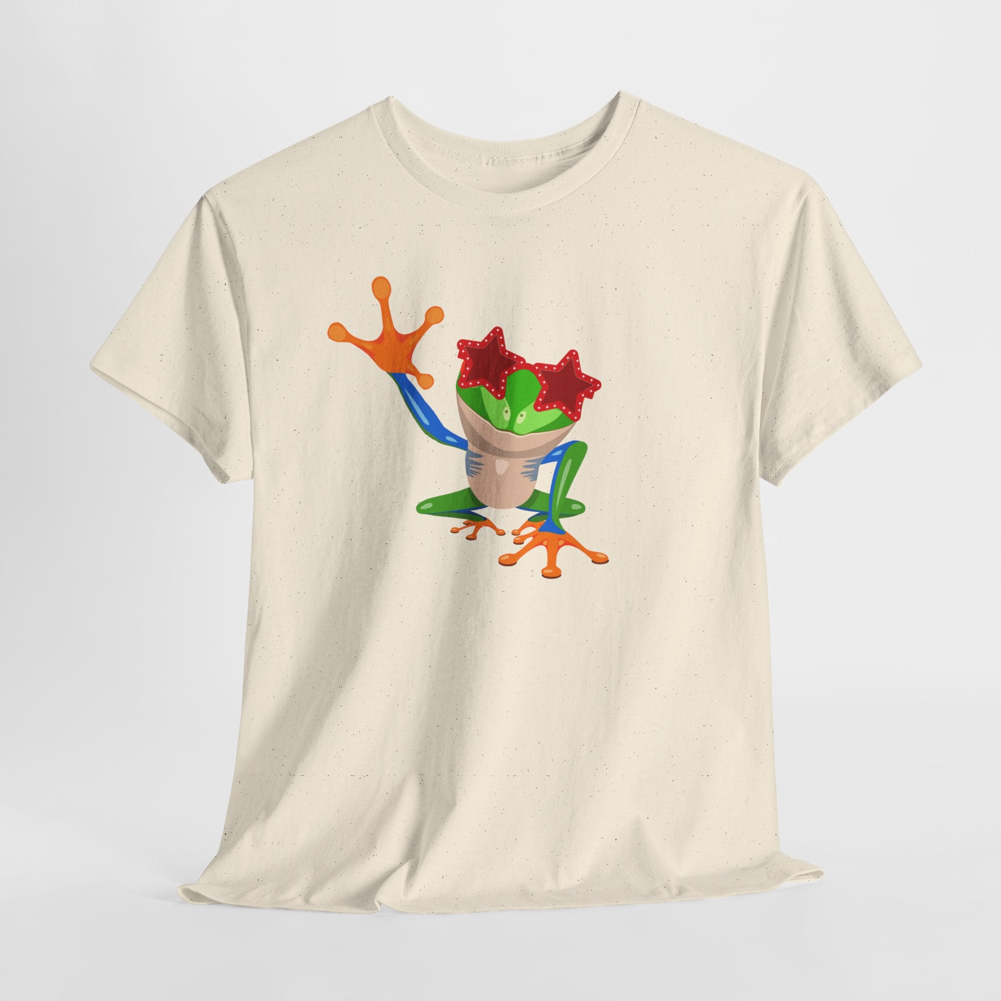 Fun Rocket Man Tree Frog Unisex Heavy Cotton Tee - Fun, Quirky Apparel for Nature Lovers, Gift for Kids and Adults, Summer Casual Wear, [...]