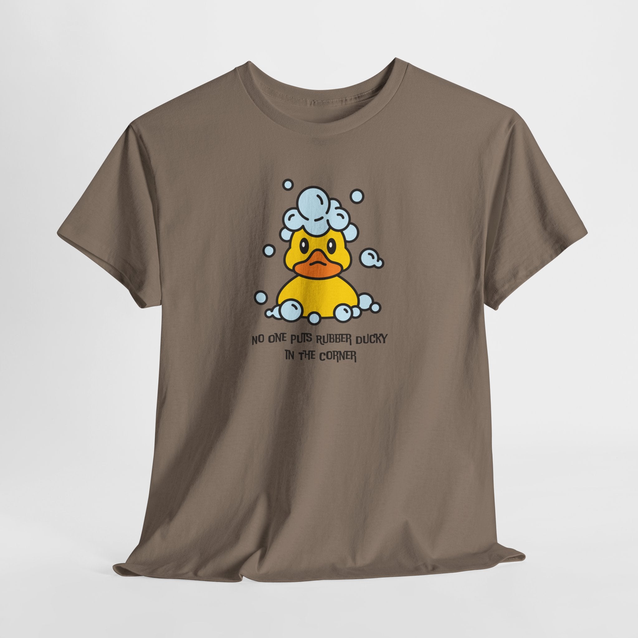 Quirky and Fun  NO One Puts Rubber Ducky in a Corner Unisex Tee Shirt (Adult Sizes Too)