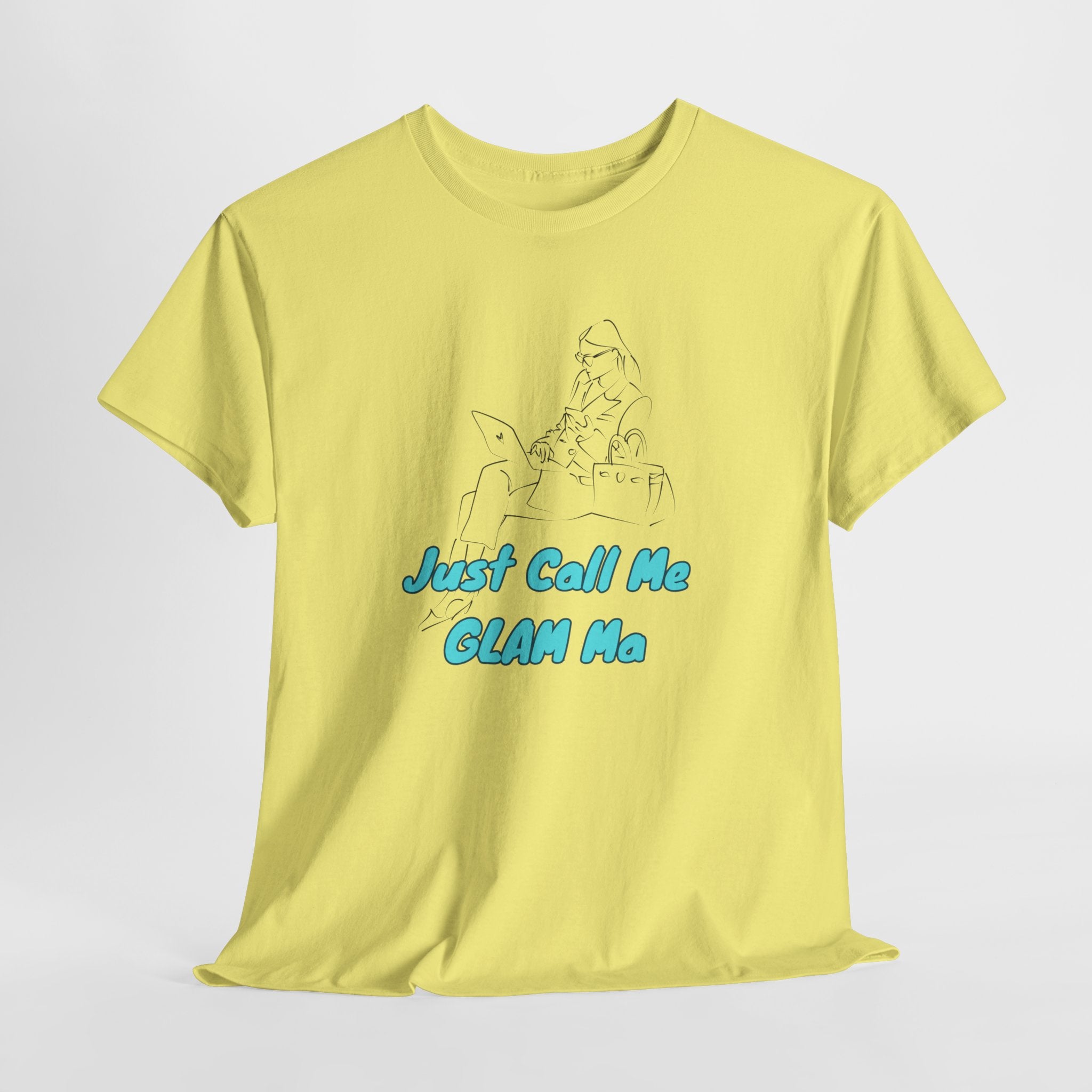 Fun Just Call Me Glam Ma Unisex Tee, Fun Graphic Cotton Shirt, Casual Wear, Gift for Friends, Summer Style, Statement Tee