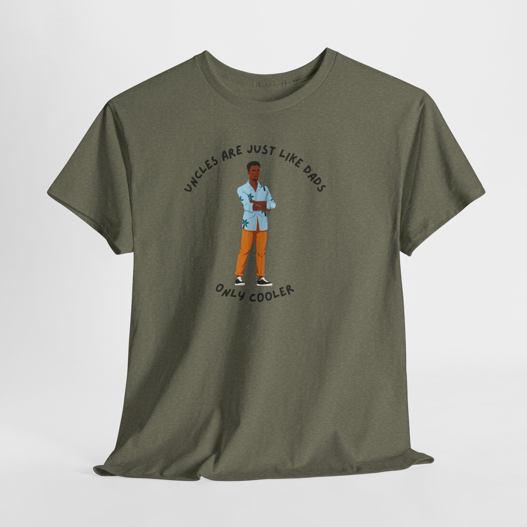 Fun  Cool Uncles  Unisex Heavy Cotton Tee Shirt