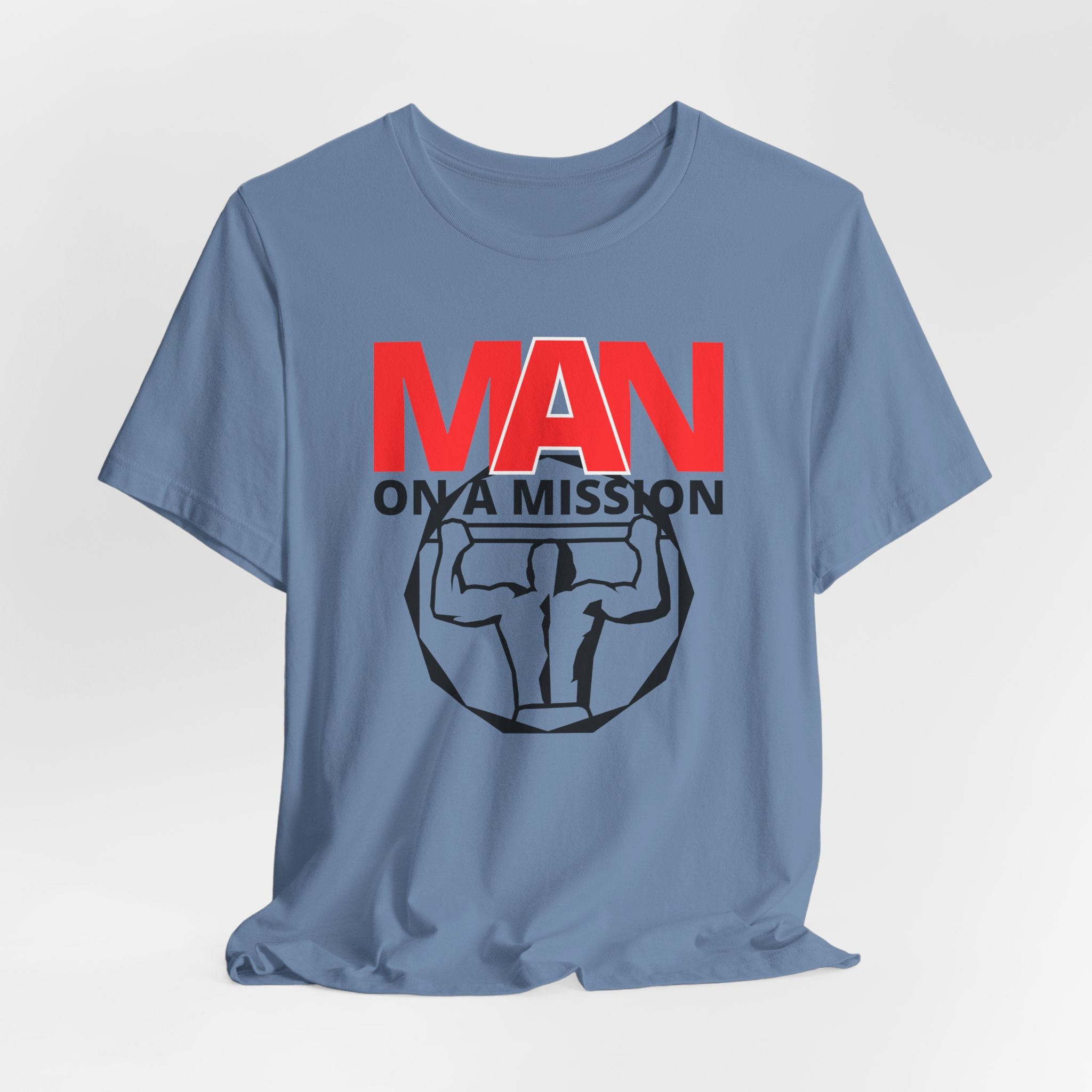 Man On A Mission Unisex Tee - Motivational Fitness T-Shirt, Inspirational Workout Shirt, Gym Apparel, Gift for Him
