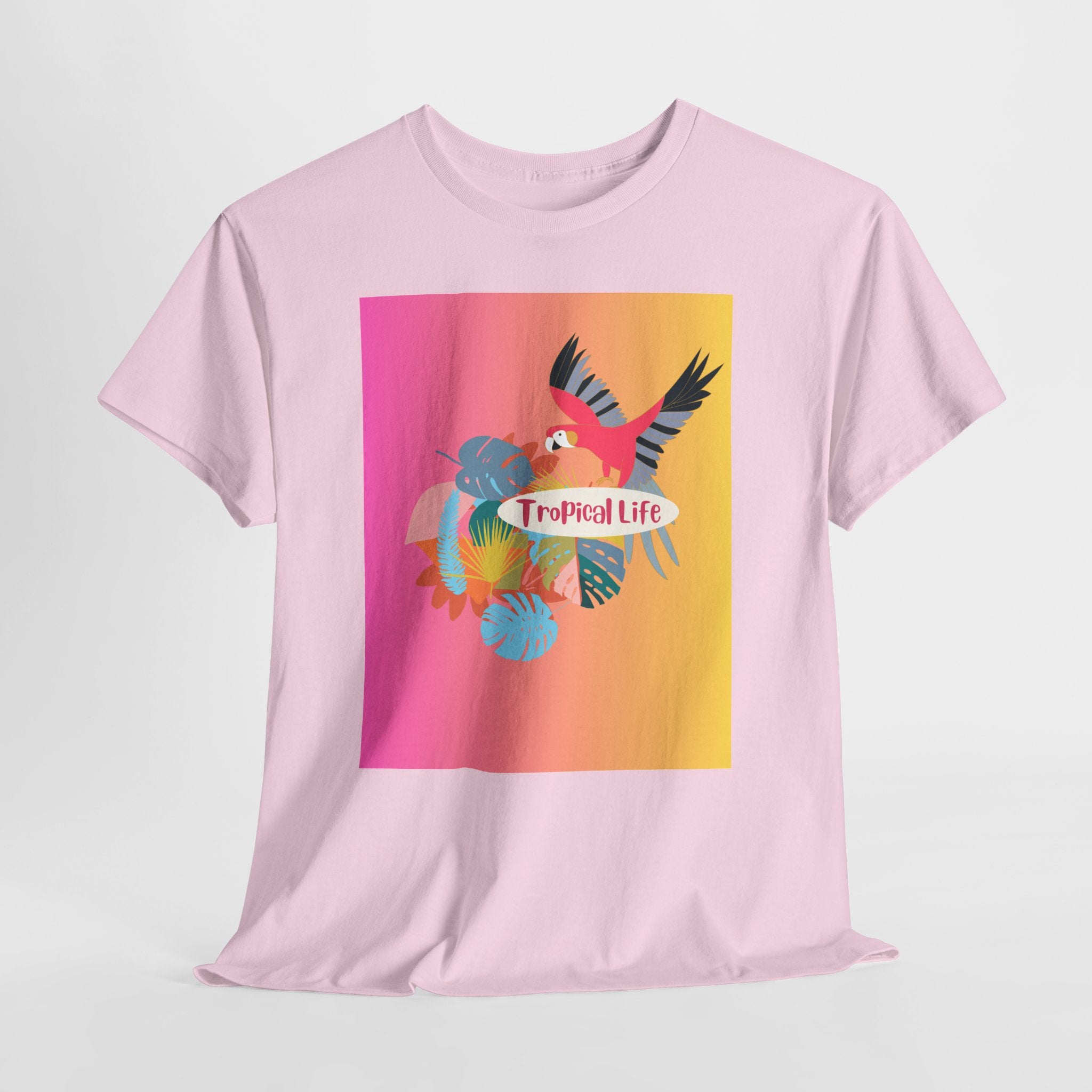 Bring On that Vibrant Tropical Life Unisex Heavy Cotton Tee