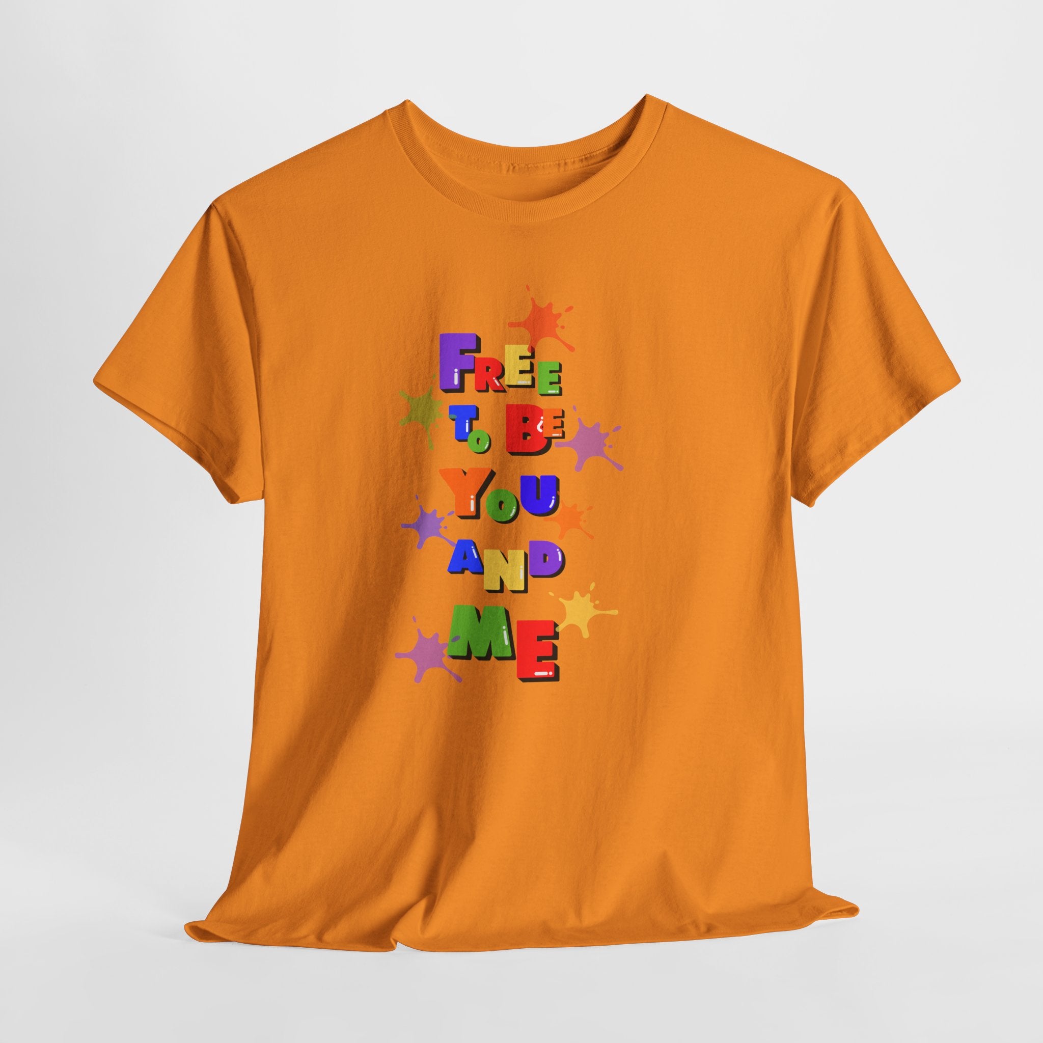 Celebrate and Proclaim with Colorful   Free To Be You And Me Unisex Heavy Cotton Tee