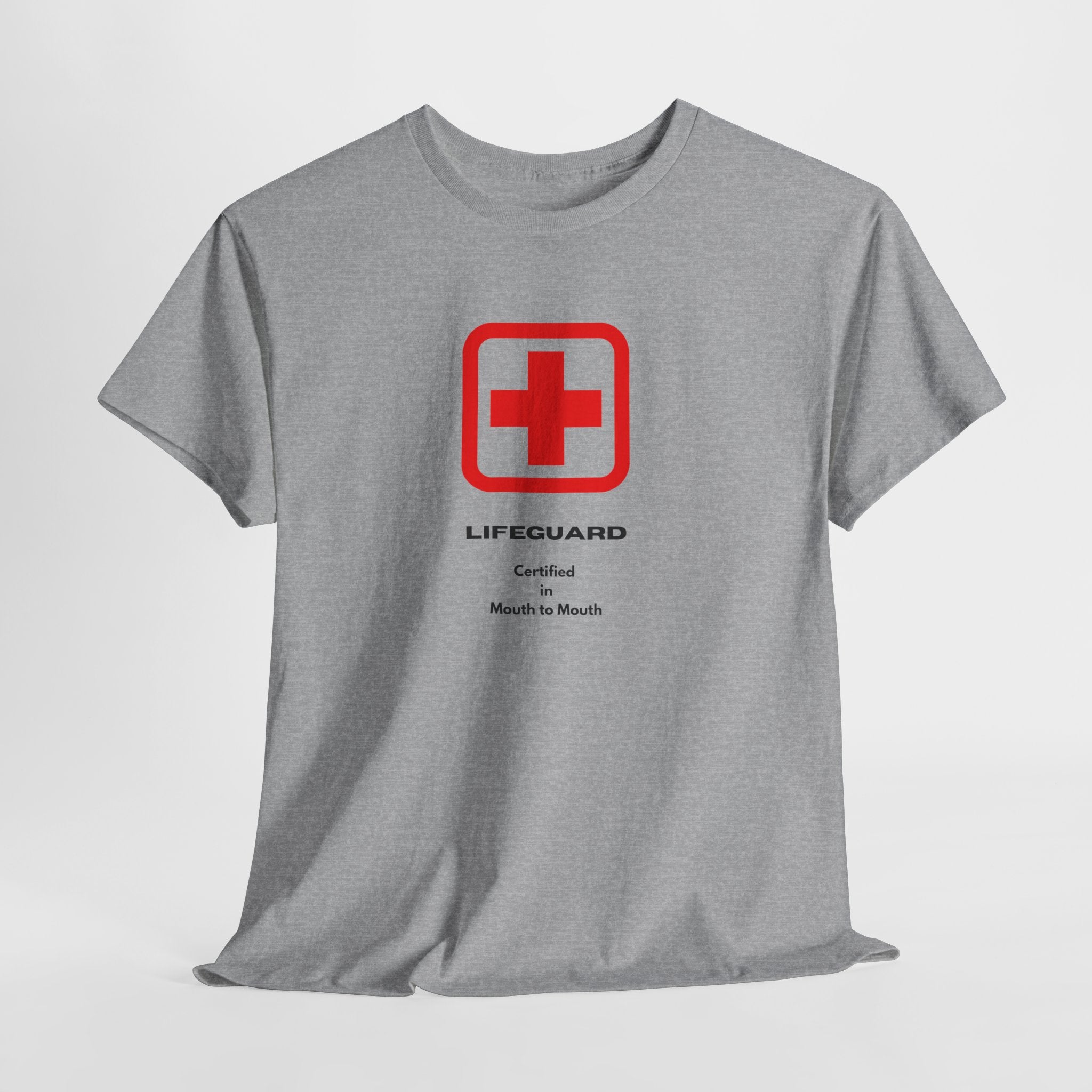 Fun Flirty Lifeguard Unisex Heavy Cotton Tee — Certified in Mouth to Mouth Graphic T-Shirt