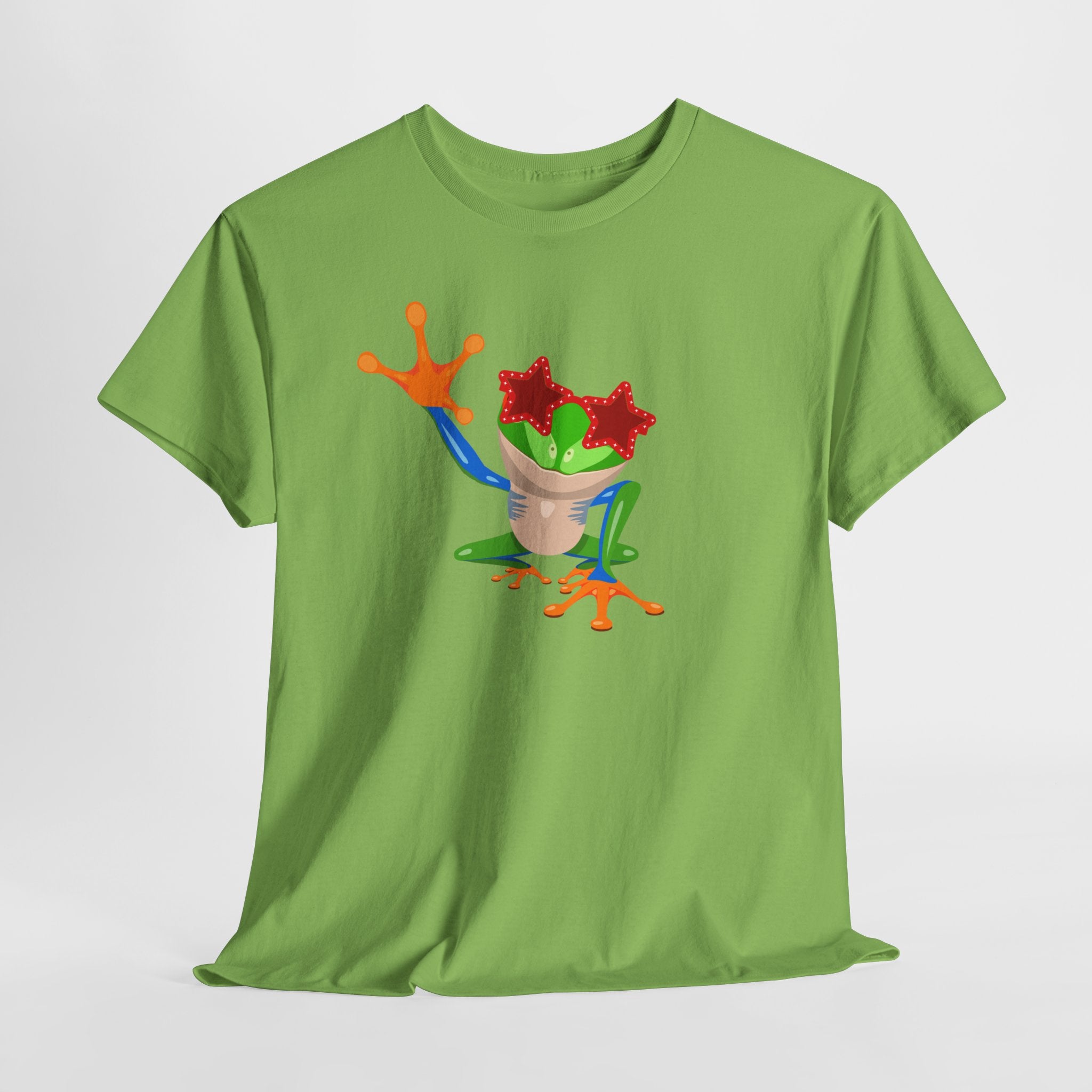 Fun Rocket Man Tree Frog Unisex Heavy Cotton Tee - Fun, Quirky Apparel for Nature Lovers, Gift for Kids and Adults, Summer Casual Wear, [...]