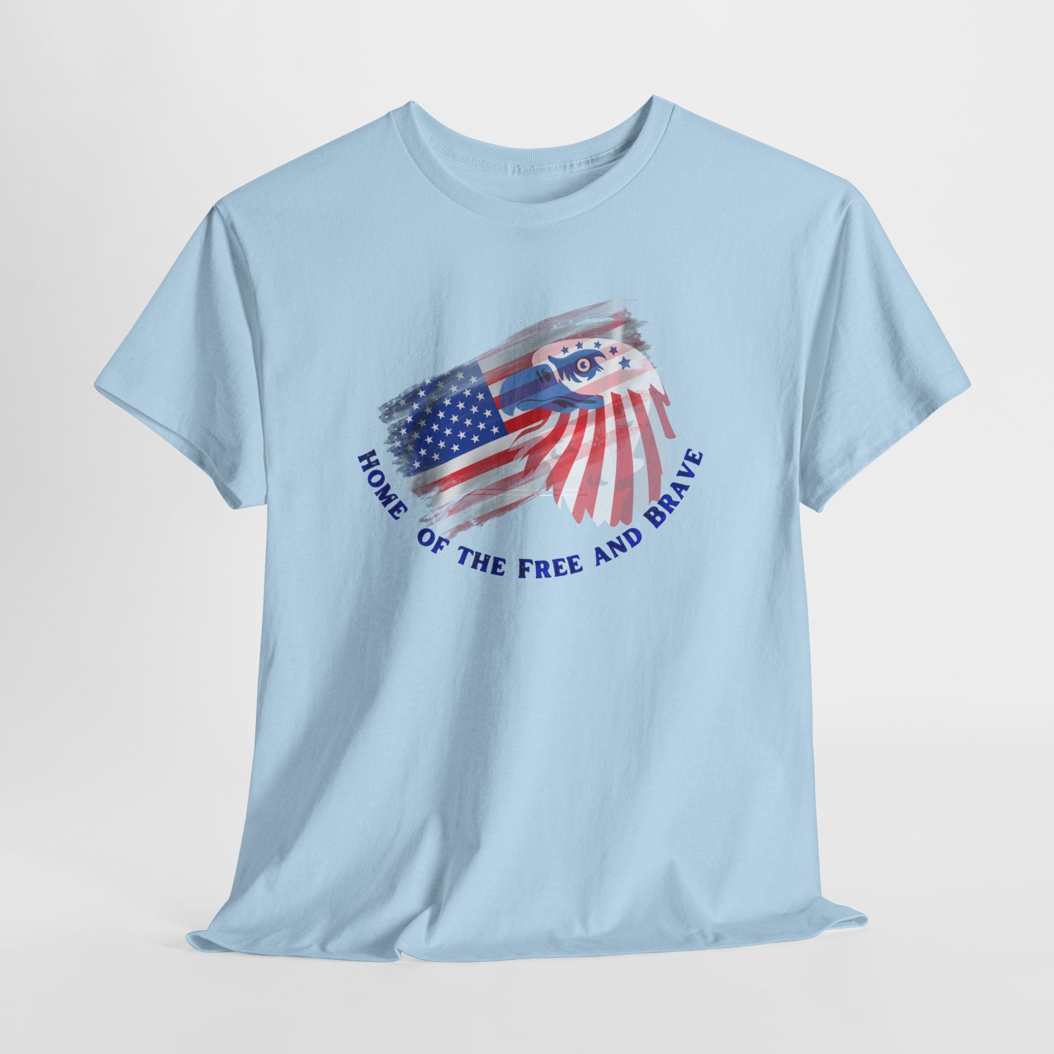 Patriotic Home of the Free and Brave Unisex T-Shirt - Home of the Free and Brave, Veterans Day Gift, Independence Day Tee, Remembrance Shirt, USA Pride Apparel