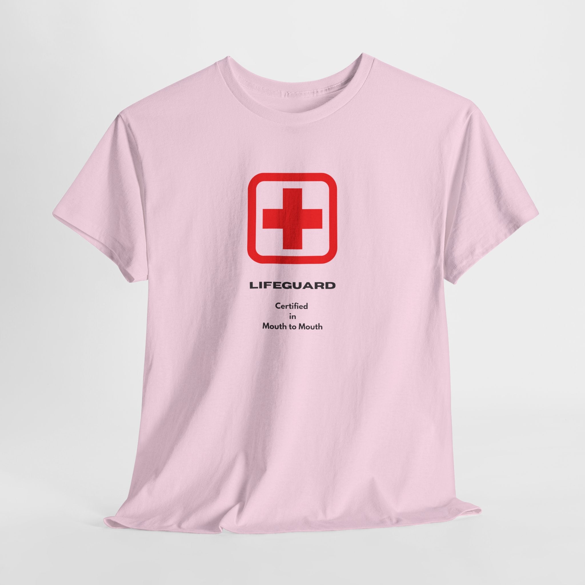 Fun Flirty Lifeguard Unisex Heavy Cotton Tee — Certified in Mouth to Mouth Graphic T-Shirt
