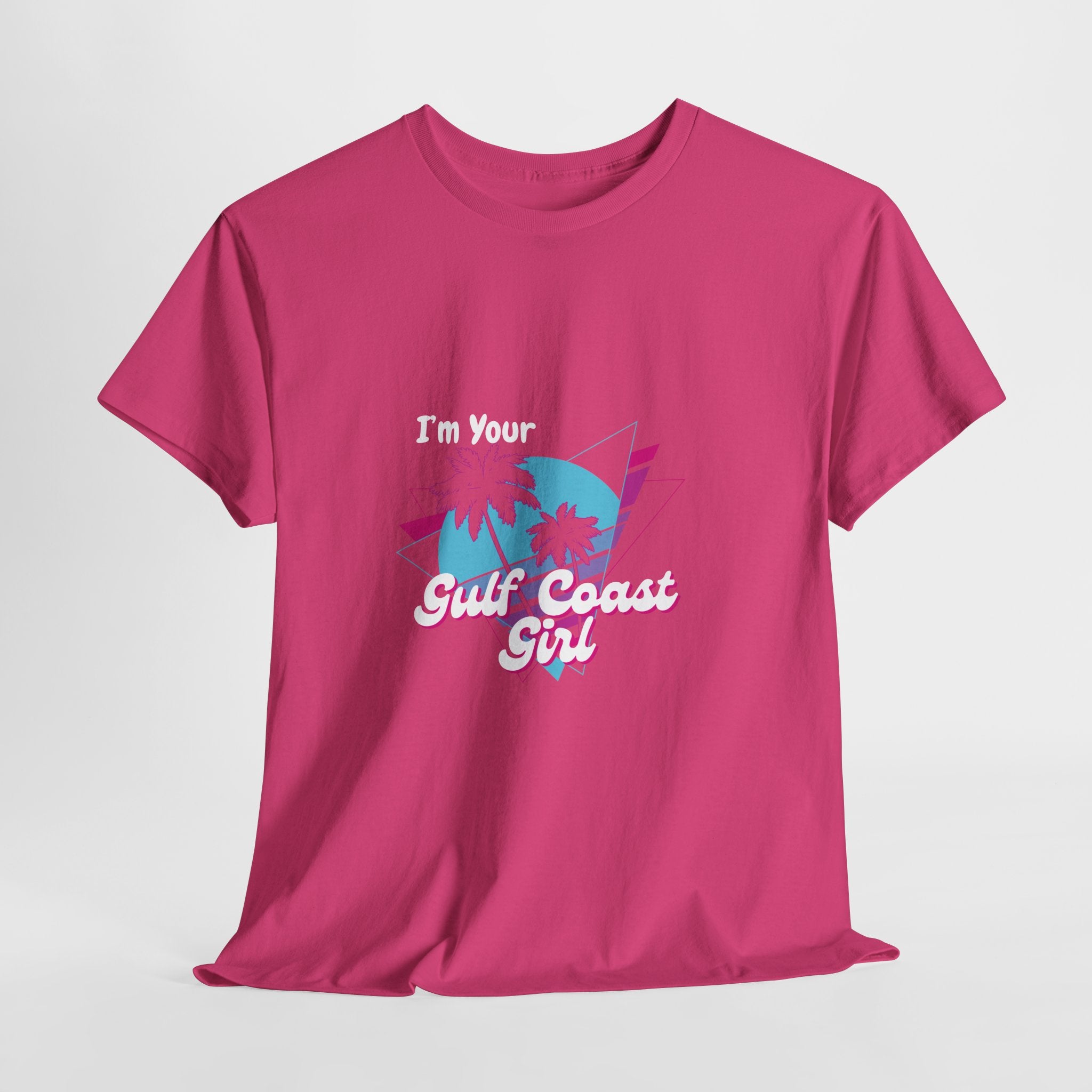Declare to everyone that You Are (His/Her) Gulf Coast Girl  Retro 80's style unisex Tee shirt