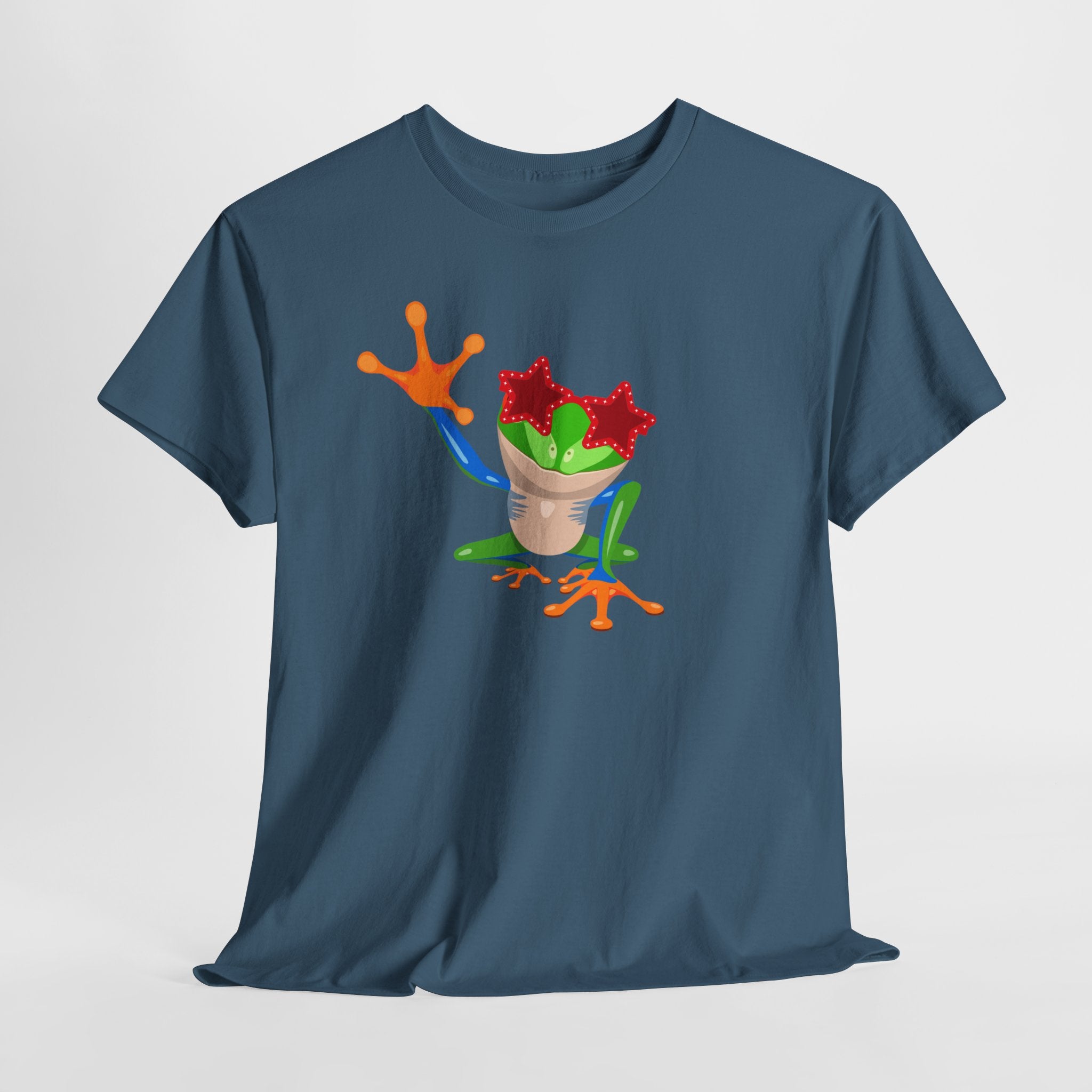 Fun Rocket Man Tree Frog Unisex Heavy Cotton Tee - Fun, Quirky Apparel for Nature Lovers, Gift for Kids and Adults, Summer Casual Wear, [...]