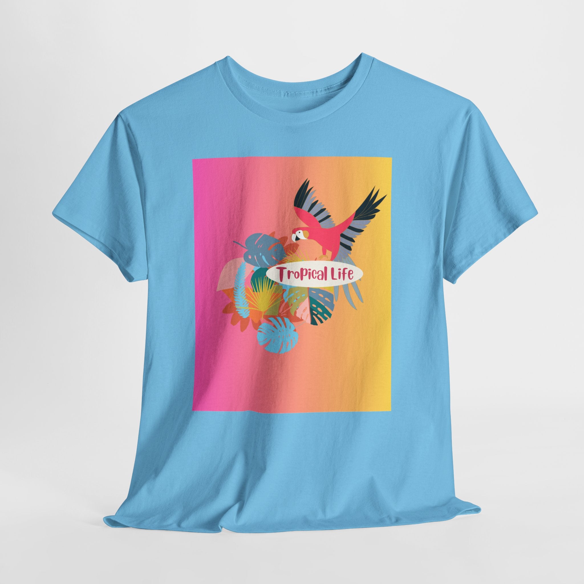 Bring On that Vibrant Tropical Life Unisex Heavy Cotton Tee
