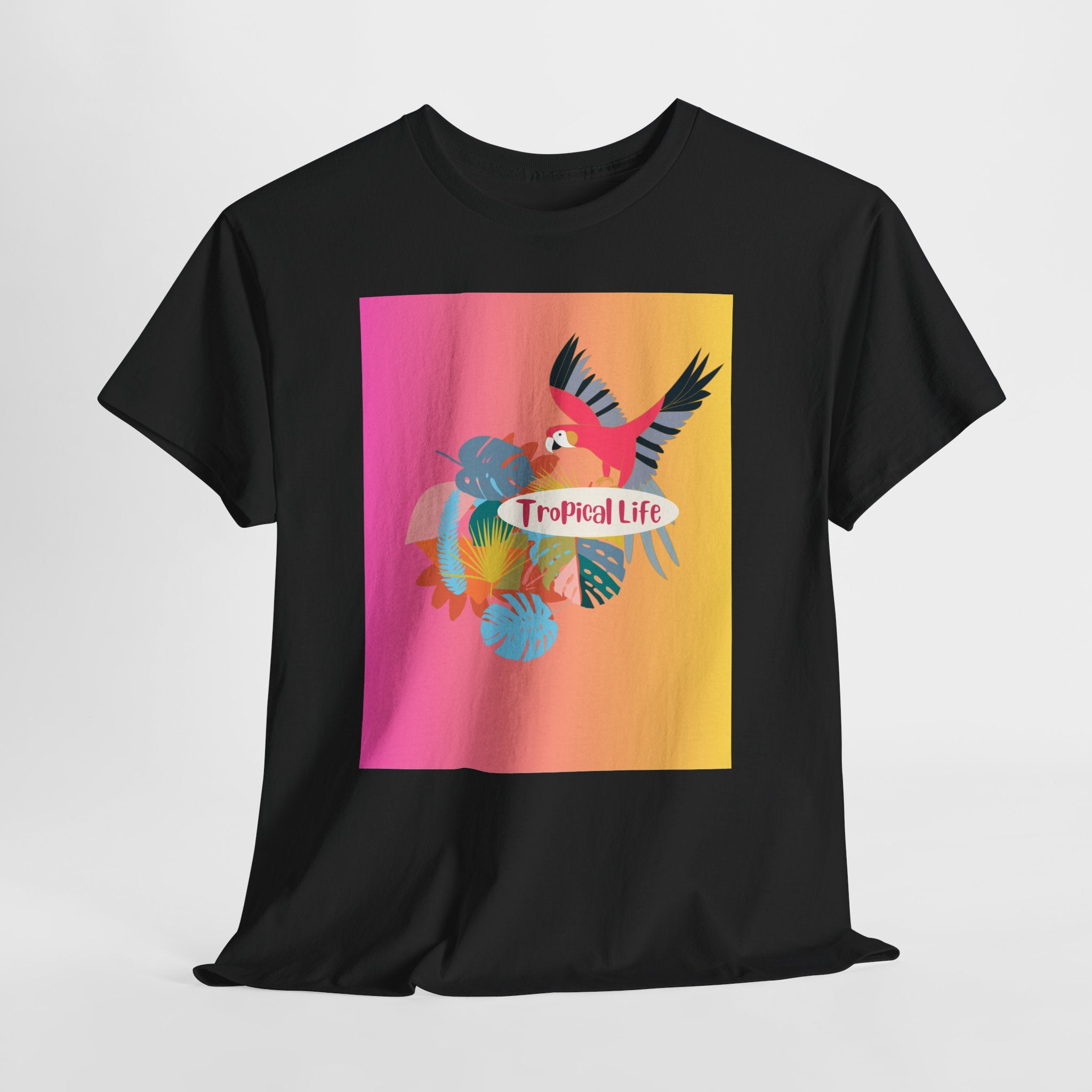 Bring On that Vibrant Tropical Life Unisex Heavy Cotton Tee