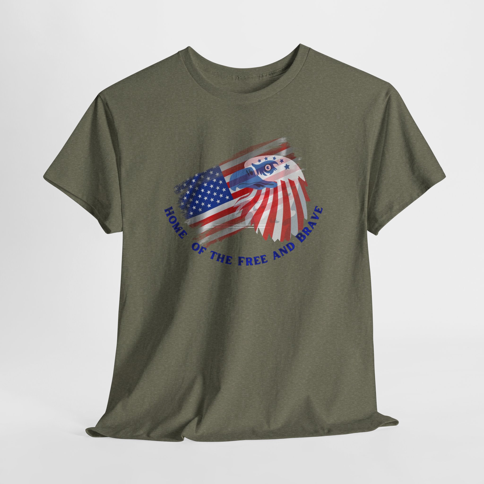 Patriotic Home of the Free and Brave Unisex T-Shirt - Home of the Free and Brave, Veterans Day Gift, Independence Day Tee, Remembrance Shirt, USA Pride Apparel
