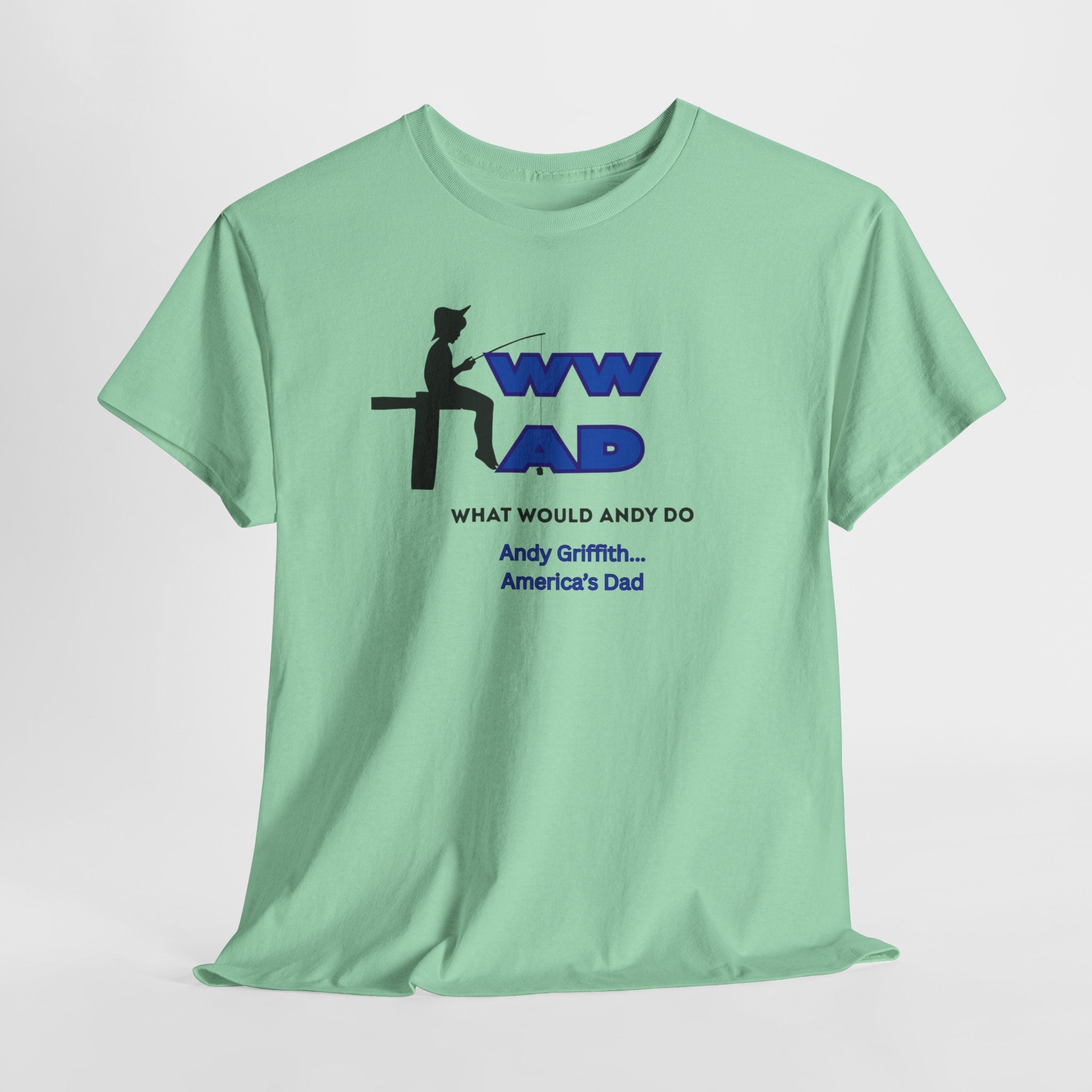 Nostalgic WWAD What Would Andy Do - Andy Griffith America's Dad  Unisex Heavy Cotton T-Shirt