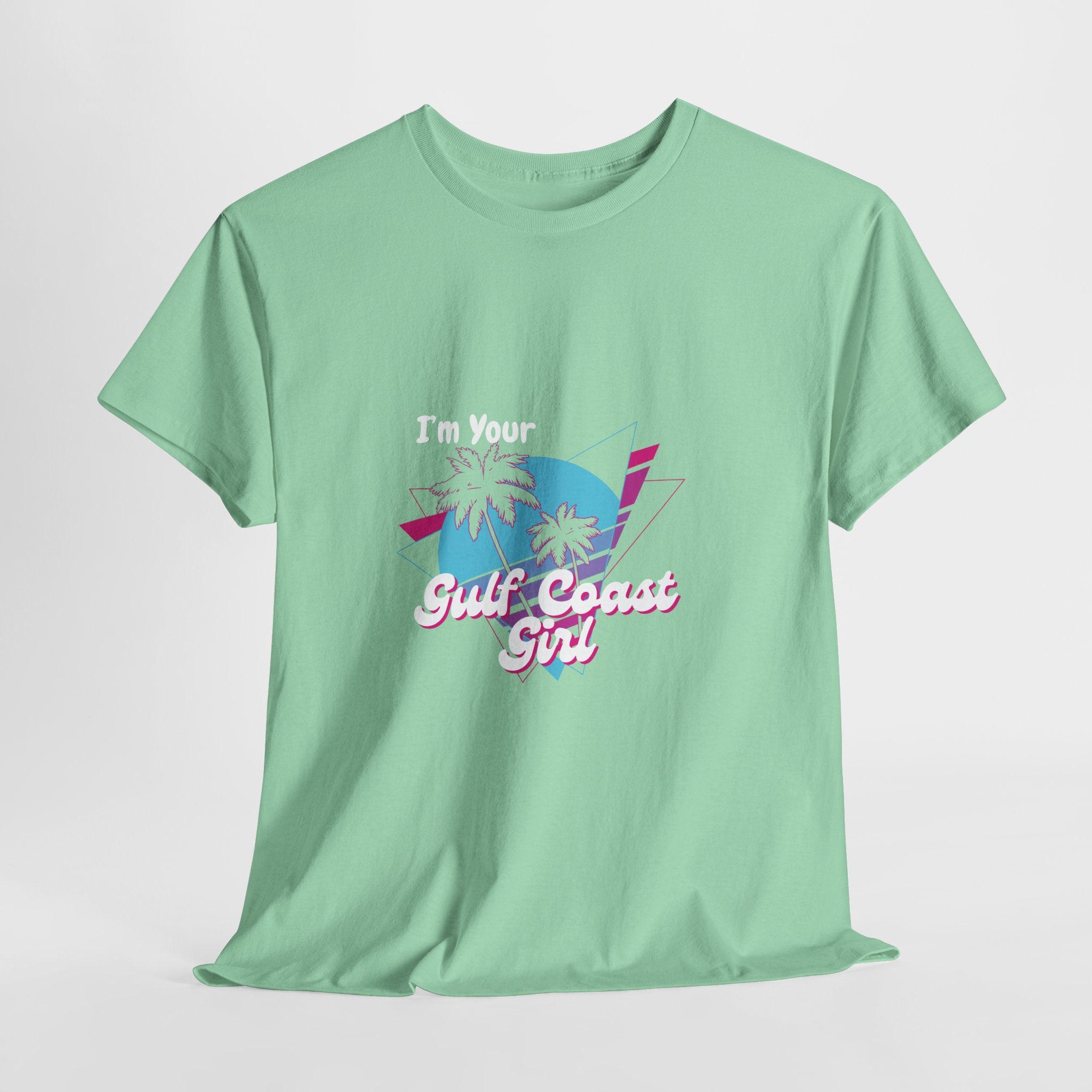 Declare to everyone that You Are (His/Her) Gulf Coast Girl  Retro 80's style unisex Tee shirt