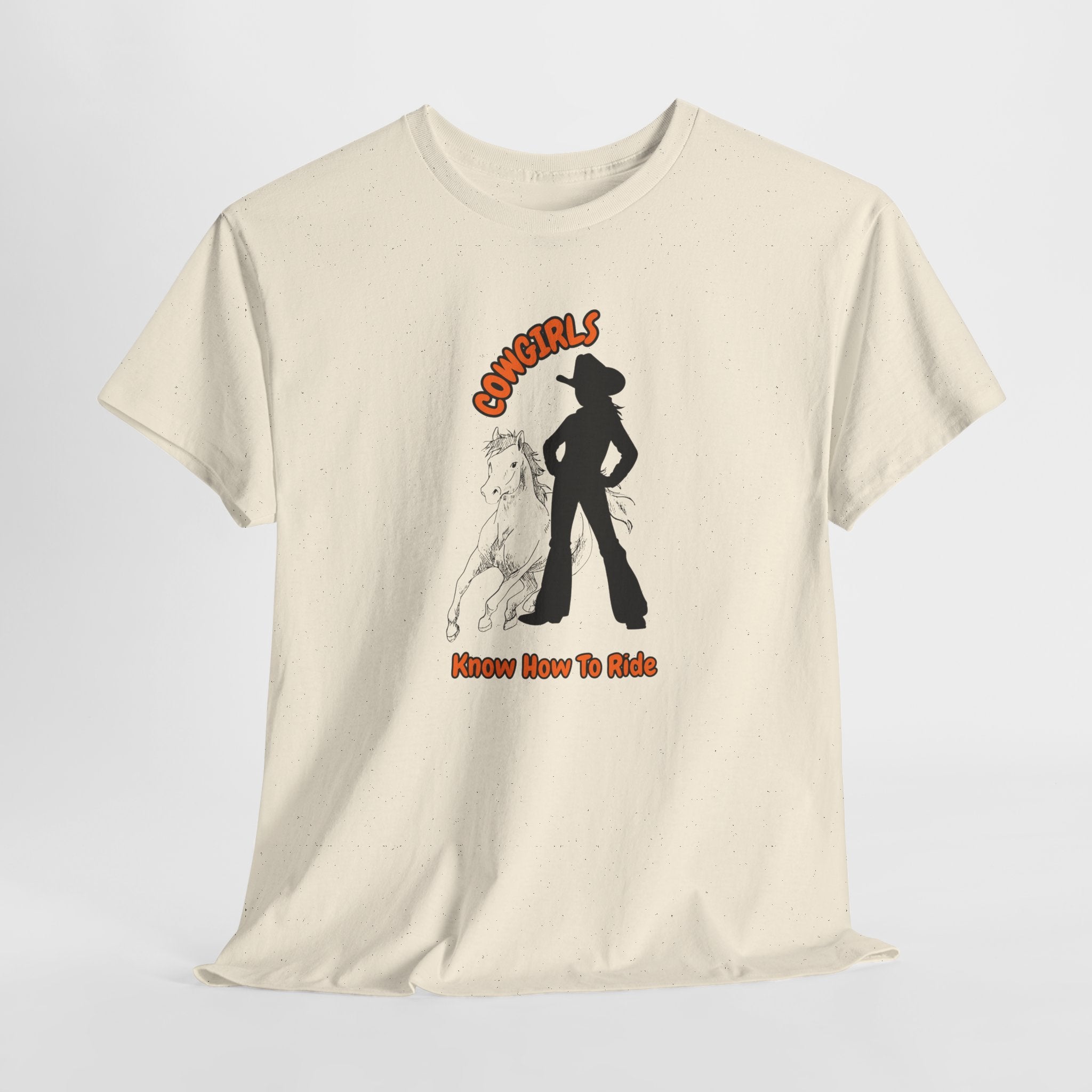 Fun Cowgirls Know How To Ride Unisex Heavy Cotton Tee, Perfect Casual Bar-Saloon Wear