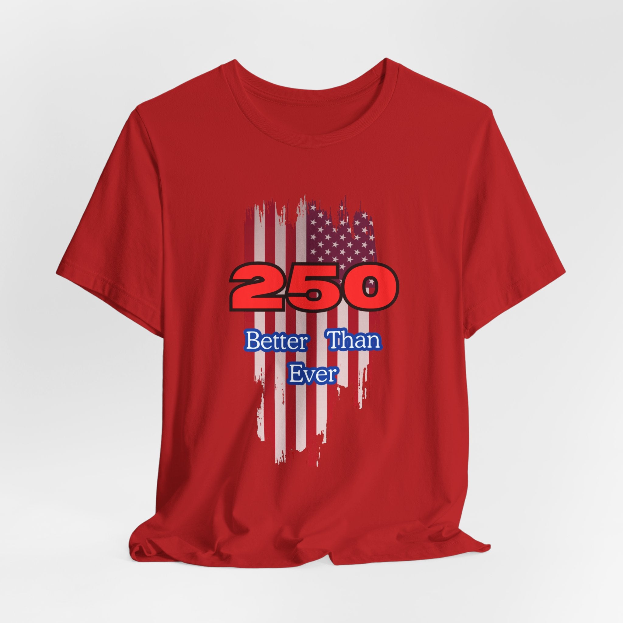 Celebrate USA's 250th Birthday with this Patriotic: Unisex Jersey Tee for Holidays, Fun Events, Gifts, Casual Wear, Patriotic Celebrations