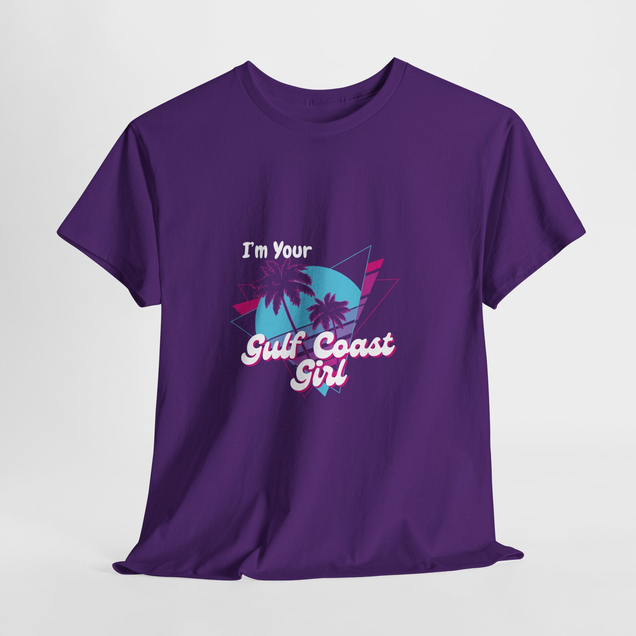 Declare to everyone that You Are (His/Her) Gulf Coast Girl  Retro 80's style unisex Tee shirt