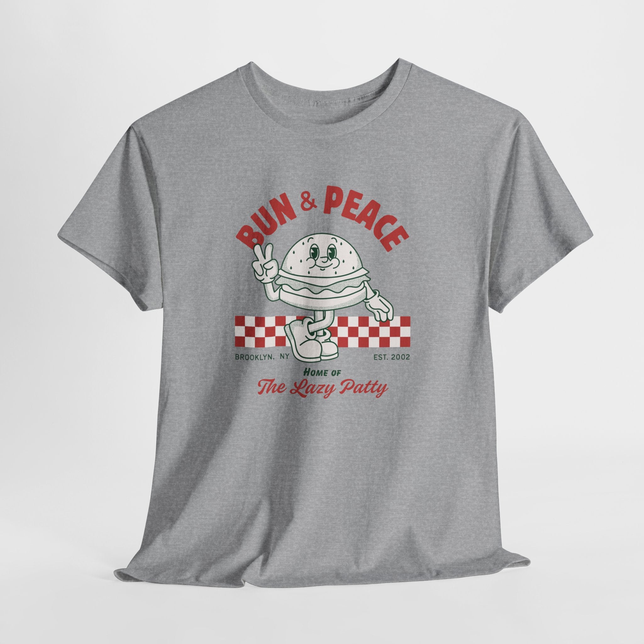 First a Workout...Then A Burger.   Immortalize Brooklyn's Famous Lazy Burger with this Heavy Cotton Unisex Tee Shirt
