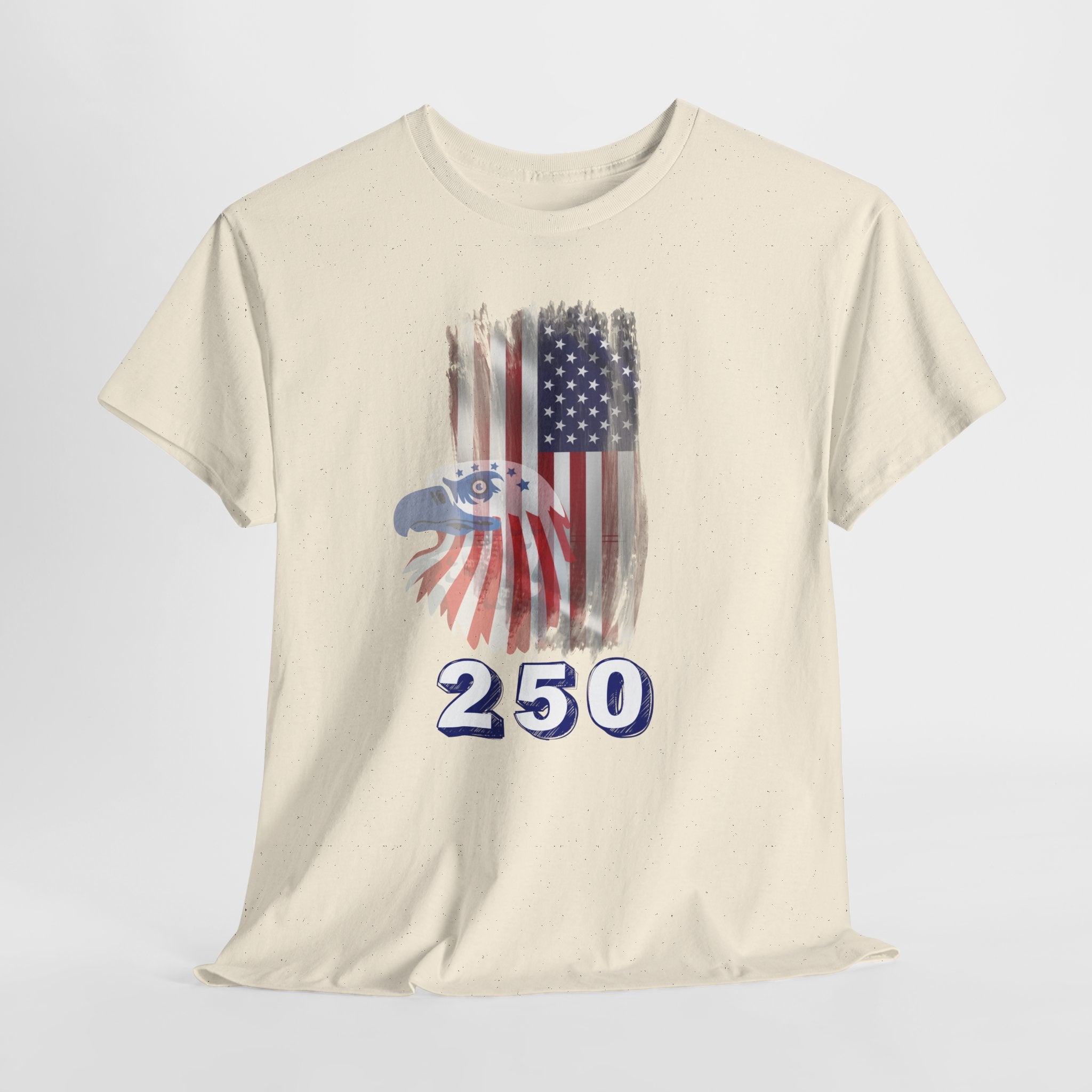 Celebrate the 250th Birthday with Patriotic Flag and Eagle Tee, Unisex T-Shirt, American Flag Shirt, Fourth of July Gift, Freedom Apparel, USA Pride Wear, Casual Summer Top