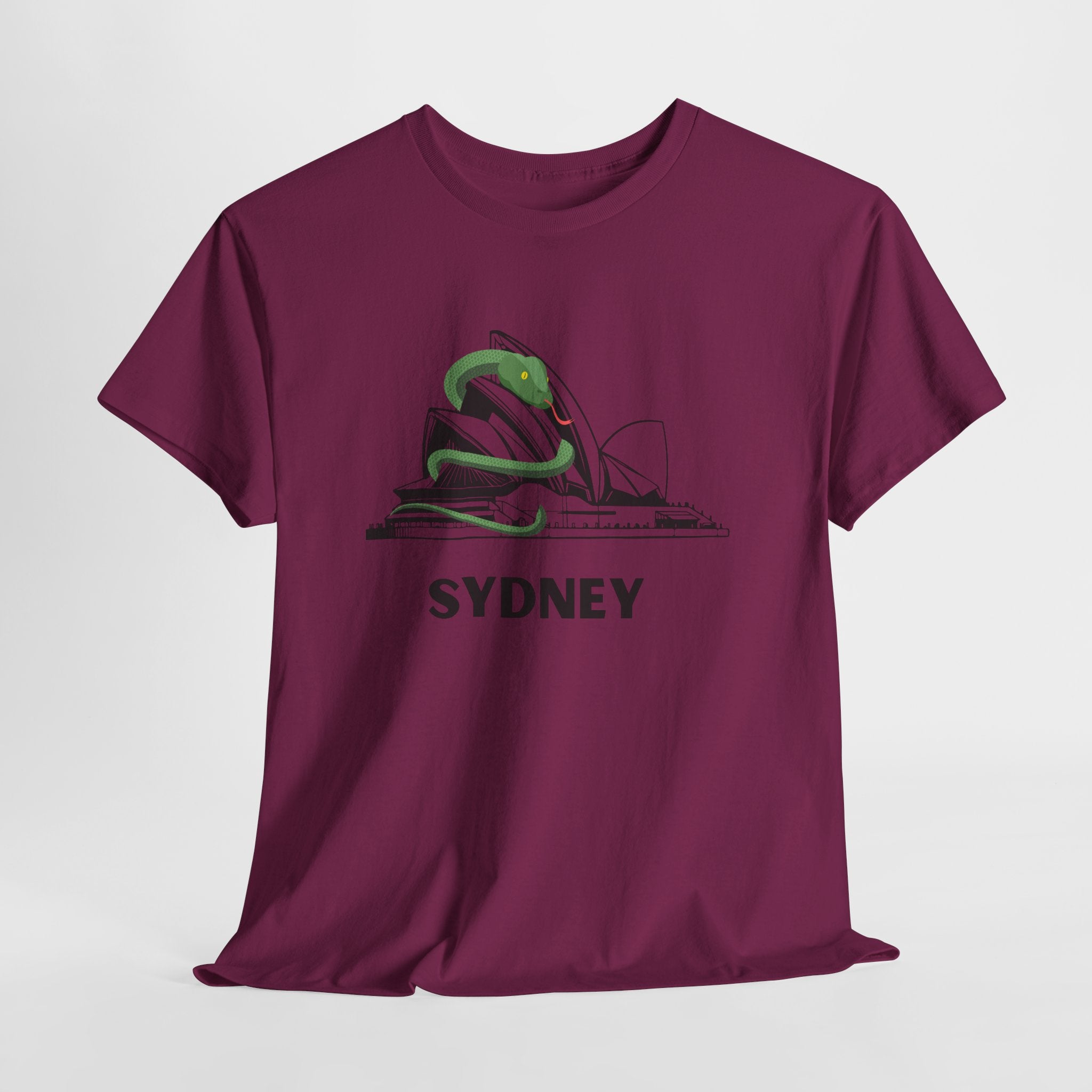 Fun and Quirky Sydney Opera House Graphic Unisex Heavy Cotton Tee Shirt