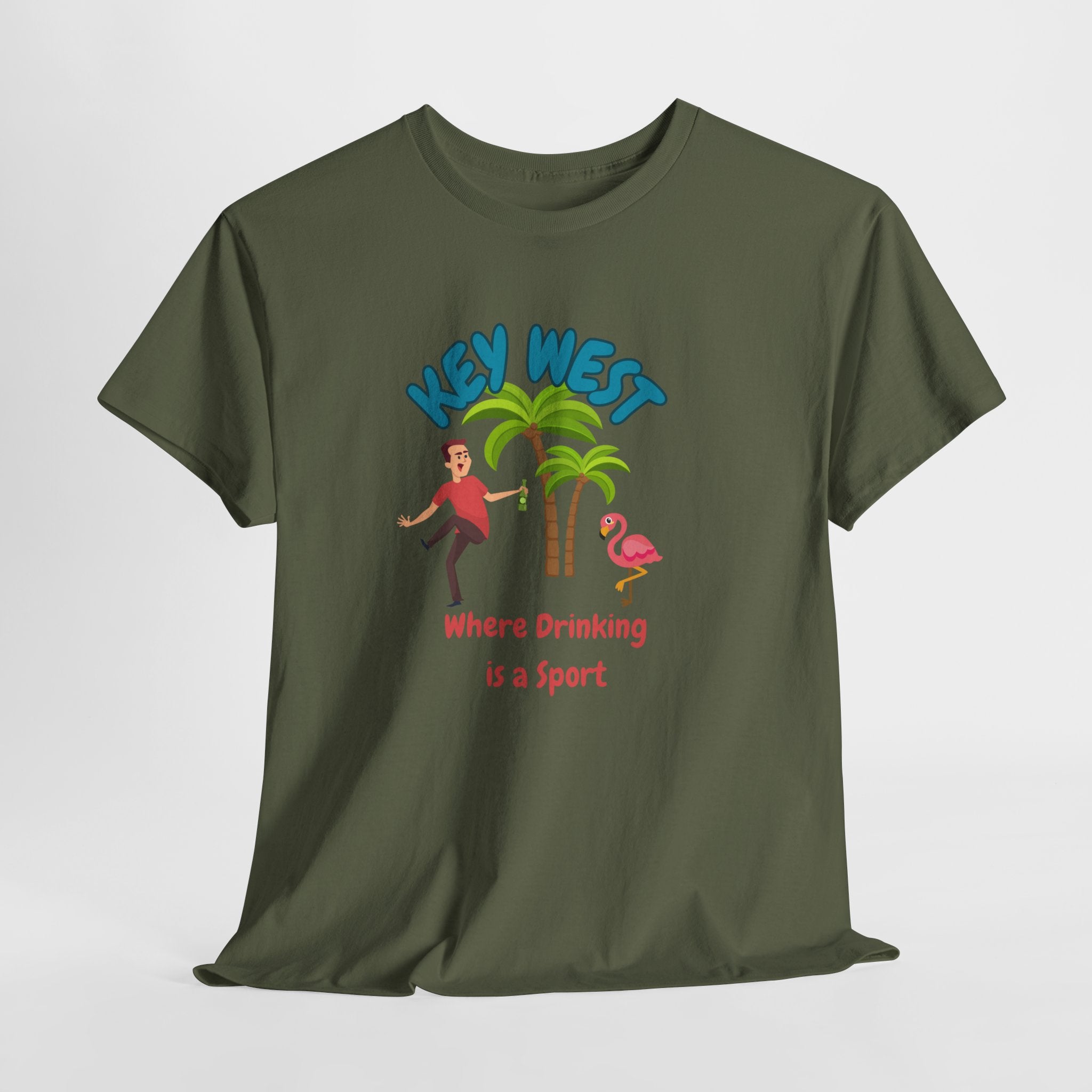 Funny Key West Drinking Sport Tee, Summer Vacation Shirt, Beach Party Apparel, Fun Casual Wear, Gift for Travelers