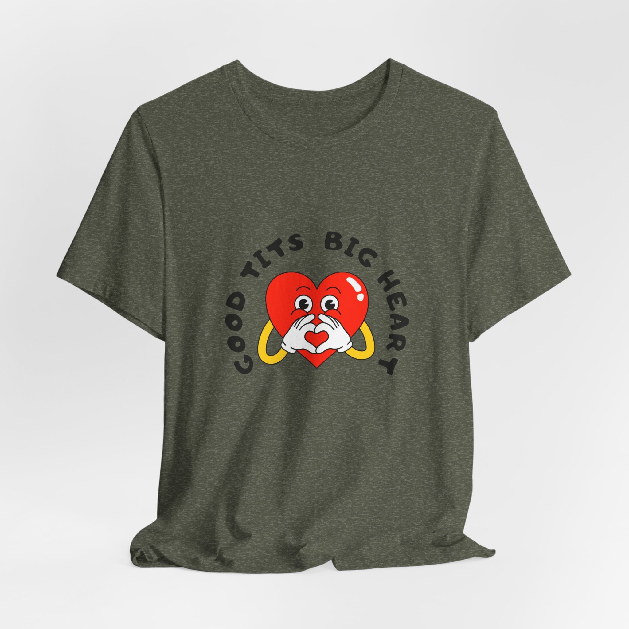 Funny Workout T-Shirt    Good Tits -  Big Heart  Unisex Tee Shirt