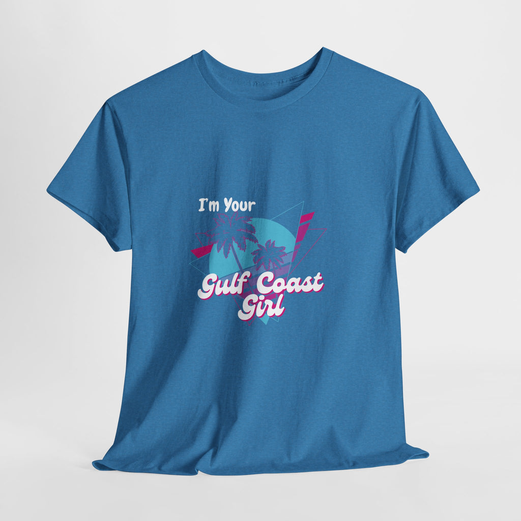 Declare to everyone that You Are (His/Her) Gulf Coast Girl  Retro 80's style unisex Tee shirt