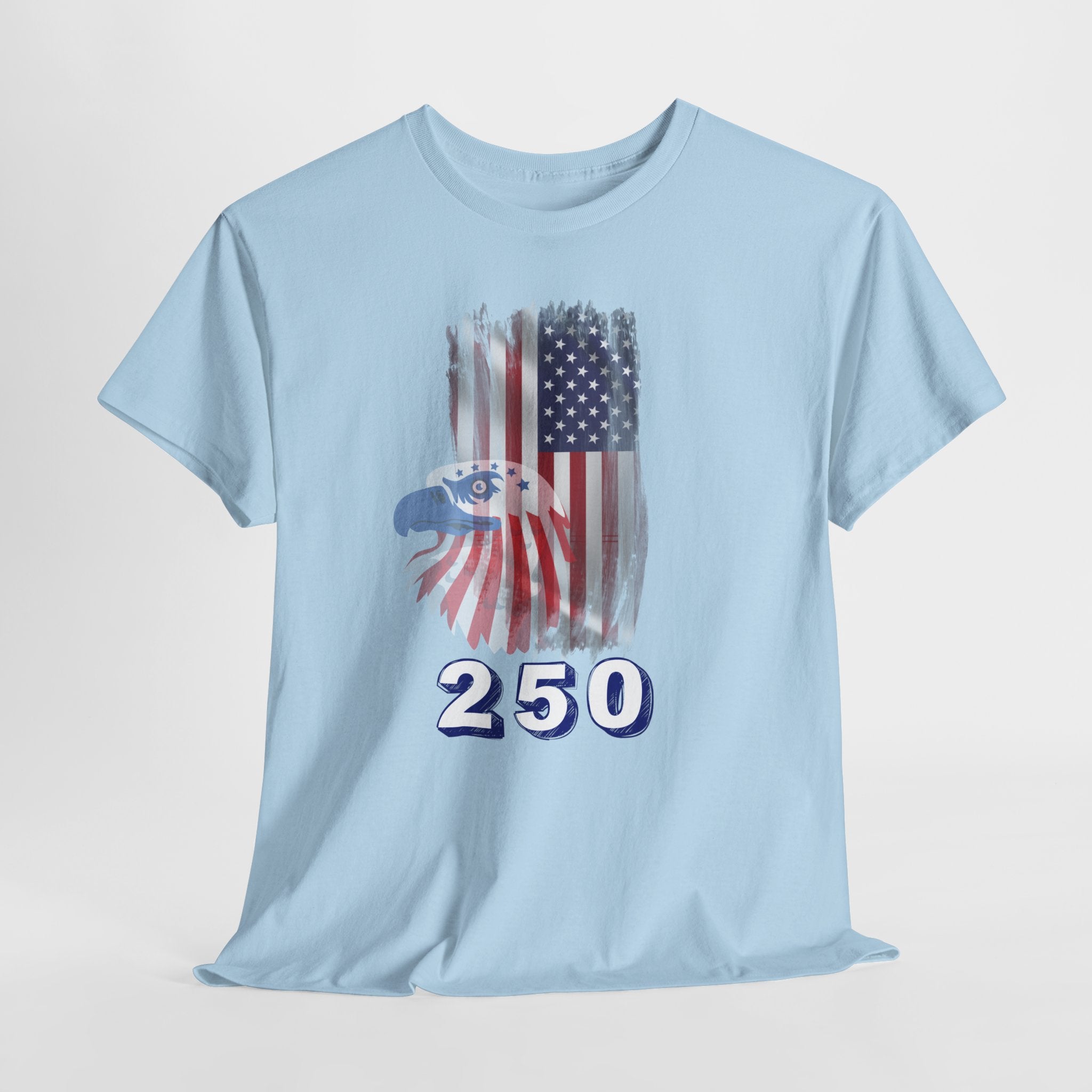Celebrate the 250th Birthday with Patriotic Flag and Eagle Tee, Unisex T-Shirt, American Flag Shirt, Fourth of July Gift, Freedom Apparel, USA Pride Wear, Casual Summer Top