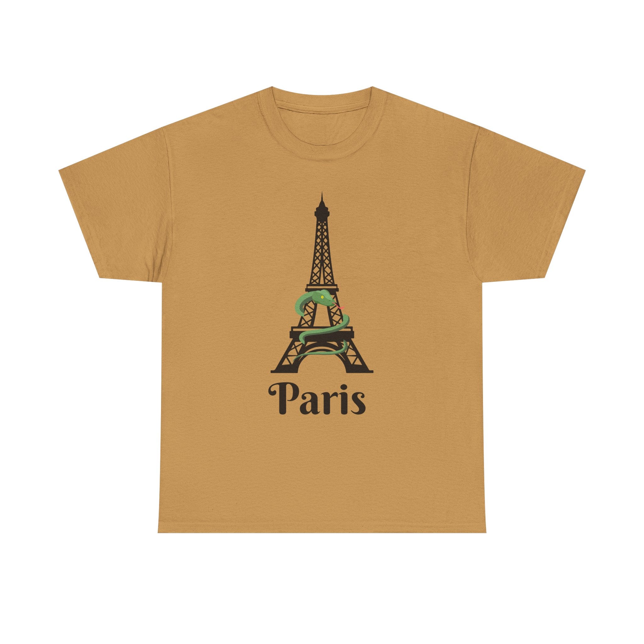 Fun and Quirky Paris Eiffel Tower Graphic Unisex Heavy Cotton Tee Shirt