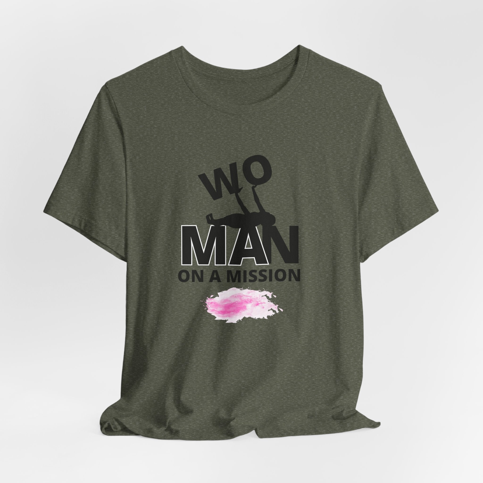 Declare to all that YOU are a WOman on a  Mission Unisex Heavy Cotton Tee, Motivational T-Shirt, Positive Quote Top, Gift for Her, Casual Wear