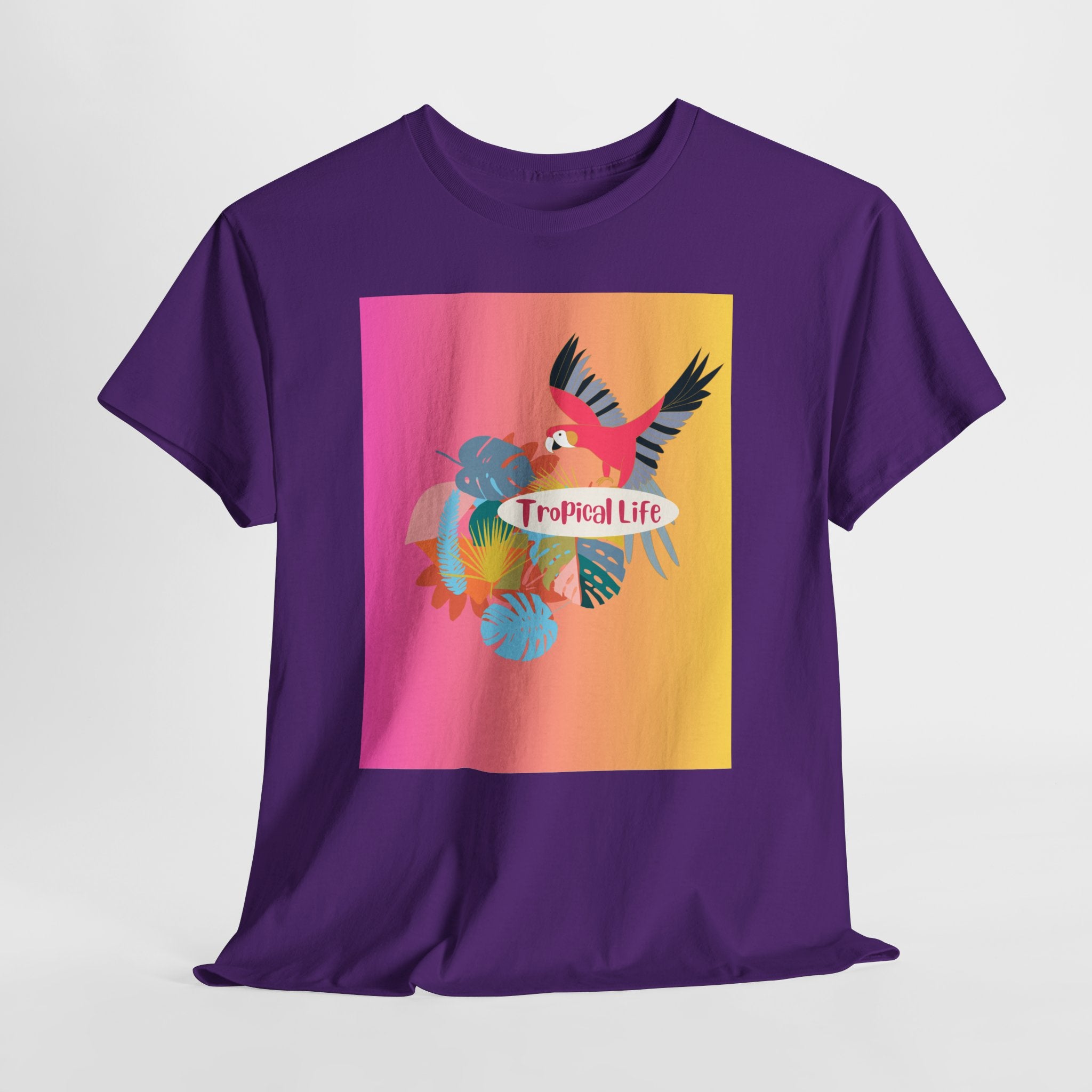 Bring On that Vibrant Tropical Life Unisex Heavy Cotton Tee