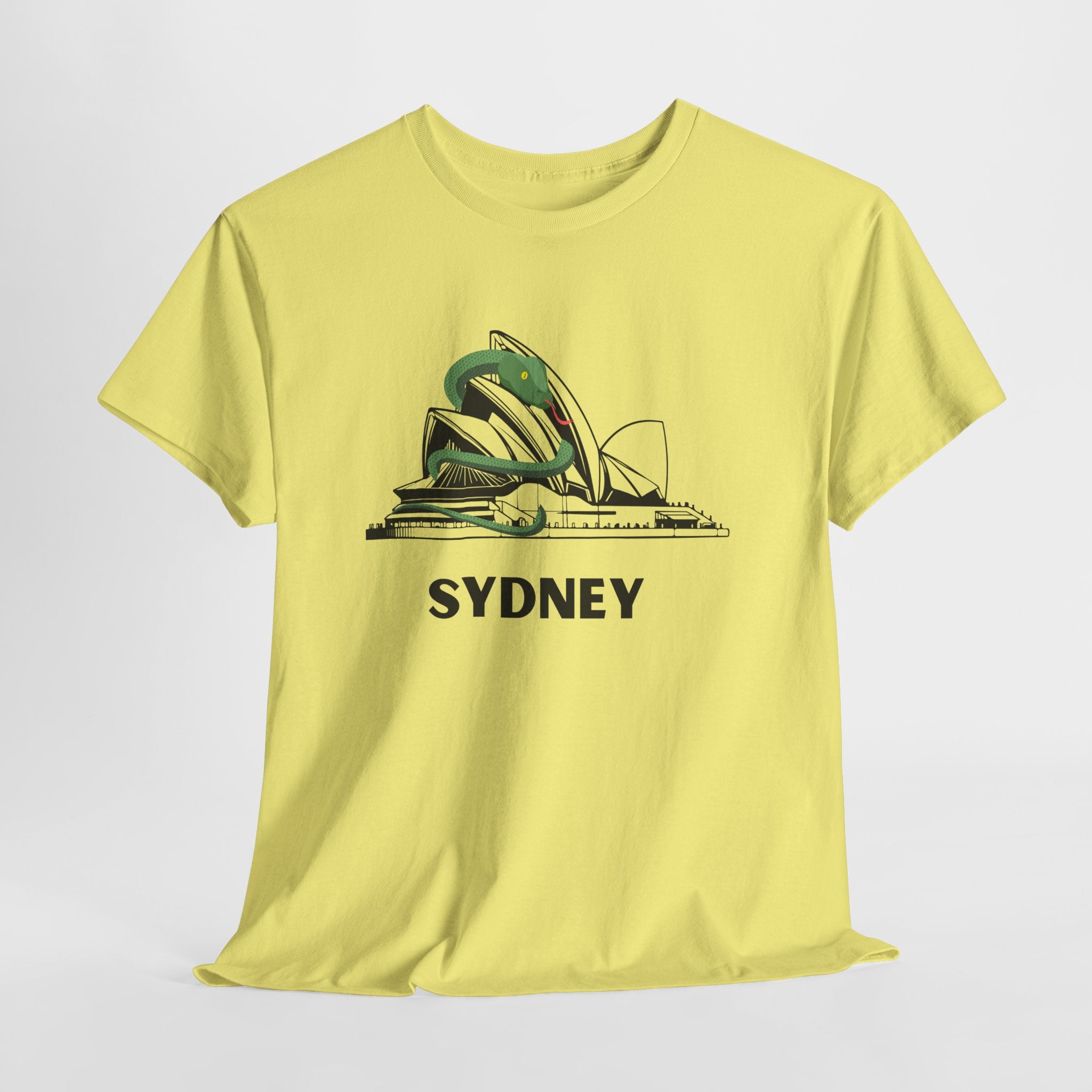 Fun and Quirky Sydney Opera House Graphic Unisex Heavy Cotton Tee Shirt