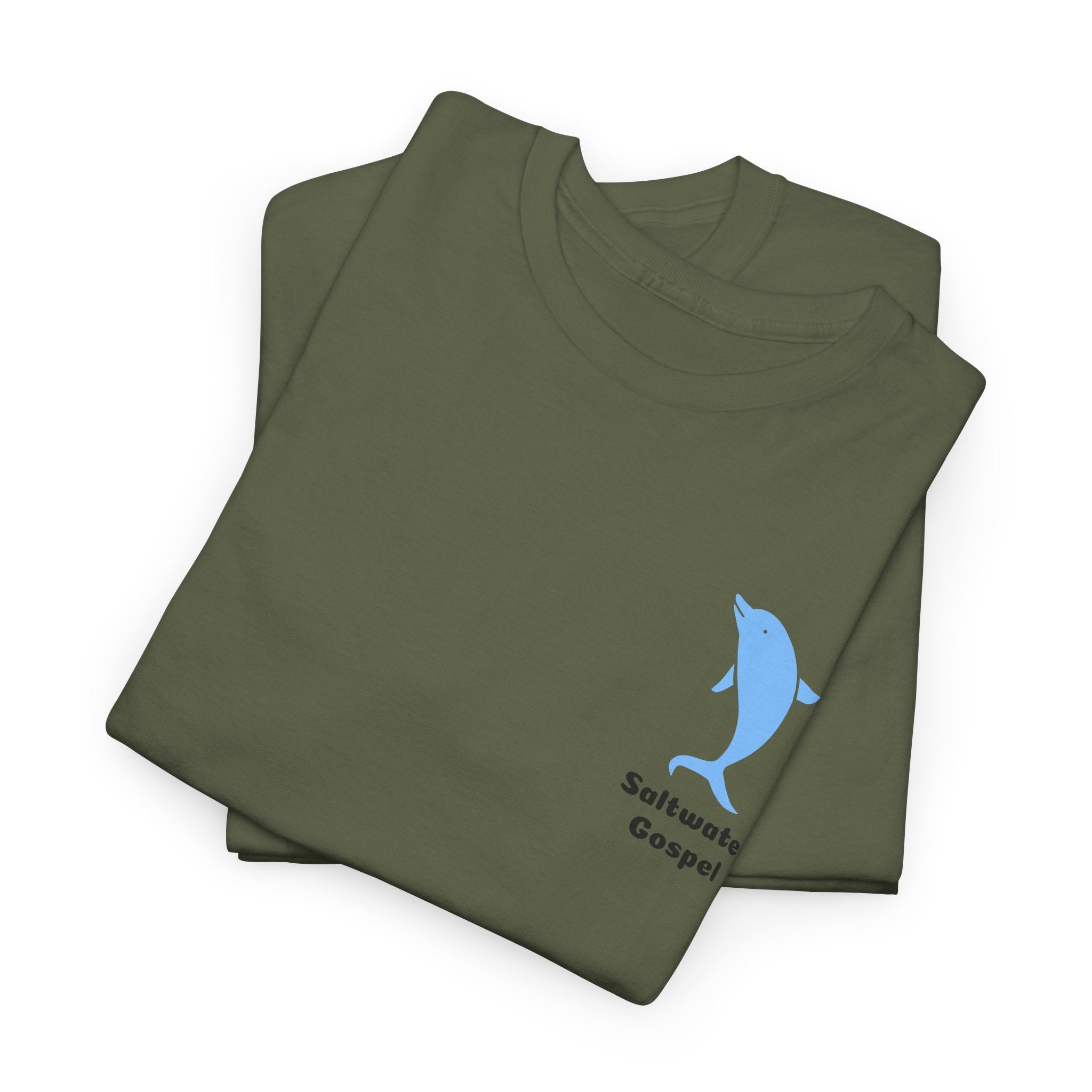 Declare the Ocean is your Soulmate with this Dolphin Design Saltwater Gospel Tee Shirt