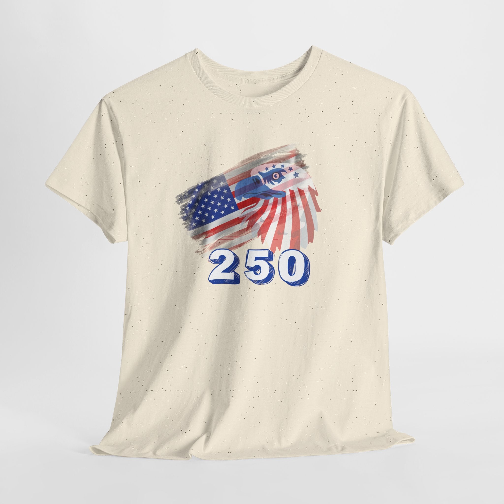 Patriotic 250 Birthday Graphic Tee, USA Flag T-Shirt, Americana Unisex Cotton Shirt, Independence Day Apparel, 250 Year Celebration Top