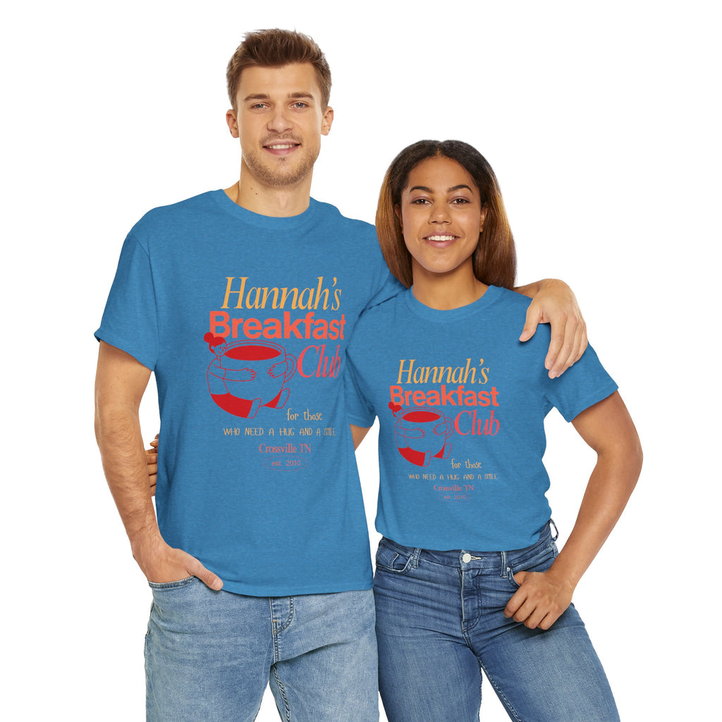 Little Crossville TN has a Favorite Food Place  Hannah's Breakfast Club Unisex Tee - Perfect Gift for Friends, Cozy Days, Brunch & Gatherings, Cute Casual Wear, Fun Group Activities