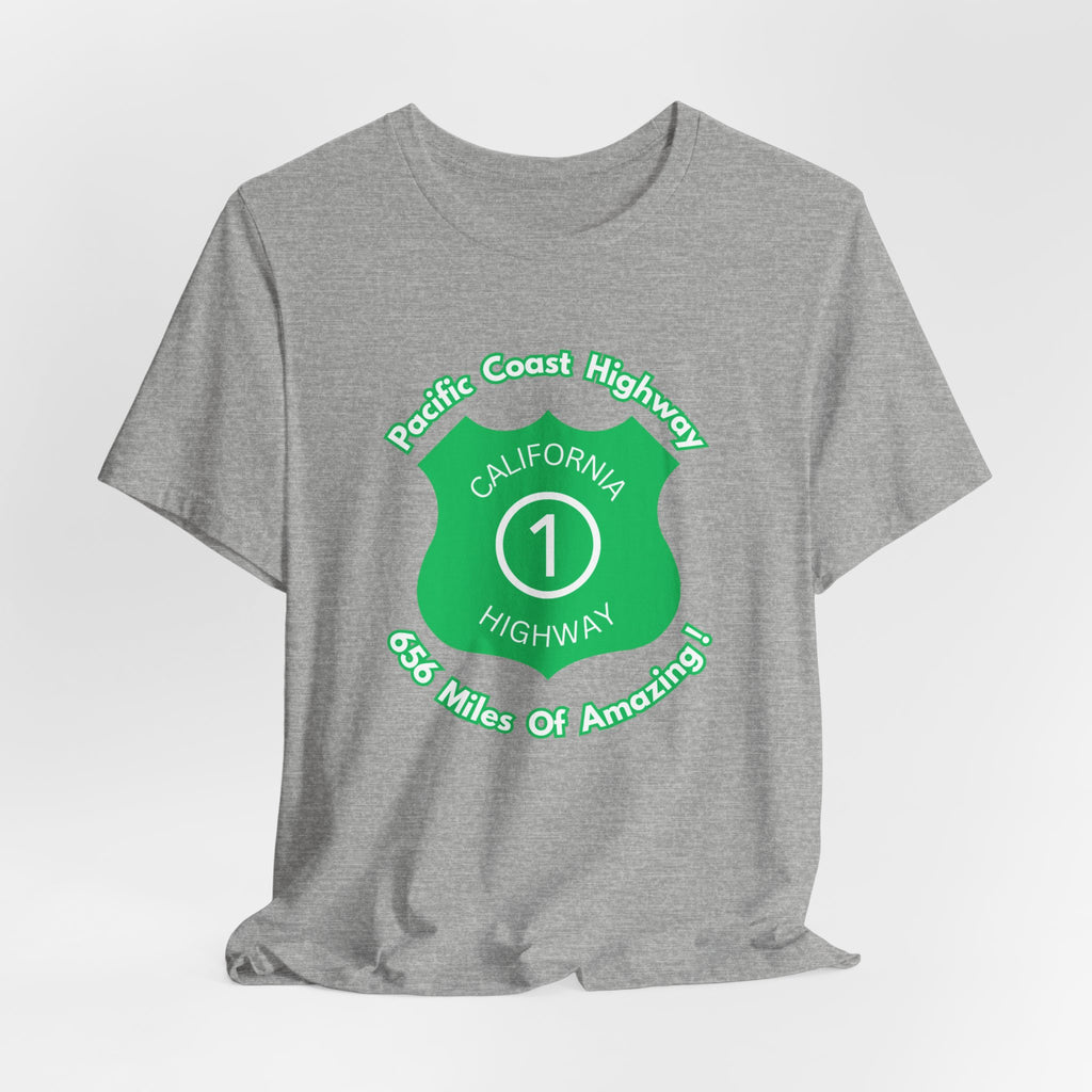 California Highway 1 Pacific Coast Highway Destination Unisex Tee | Perfect for Road Trips, Travel Lovers, Summer Vibes, Everyday Wear, and Gift Giving