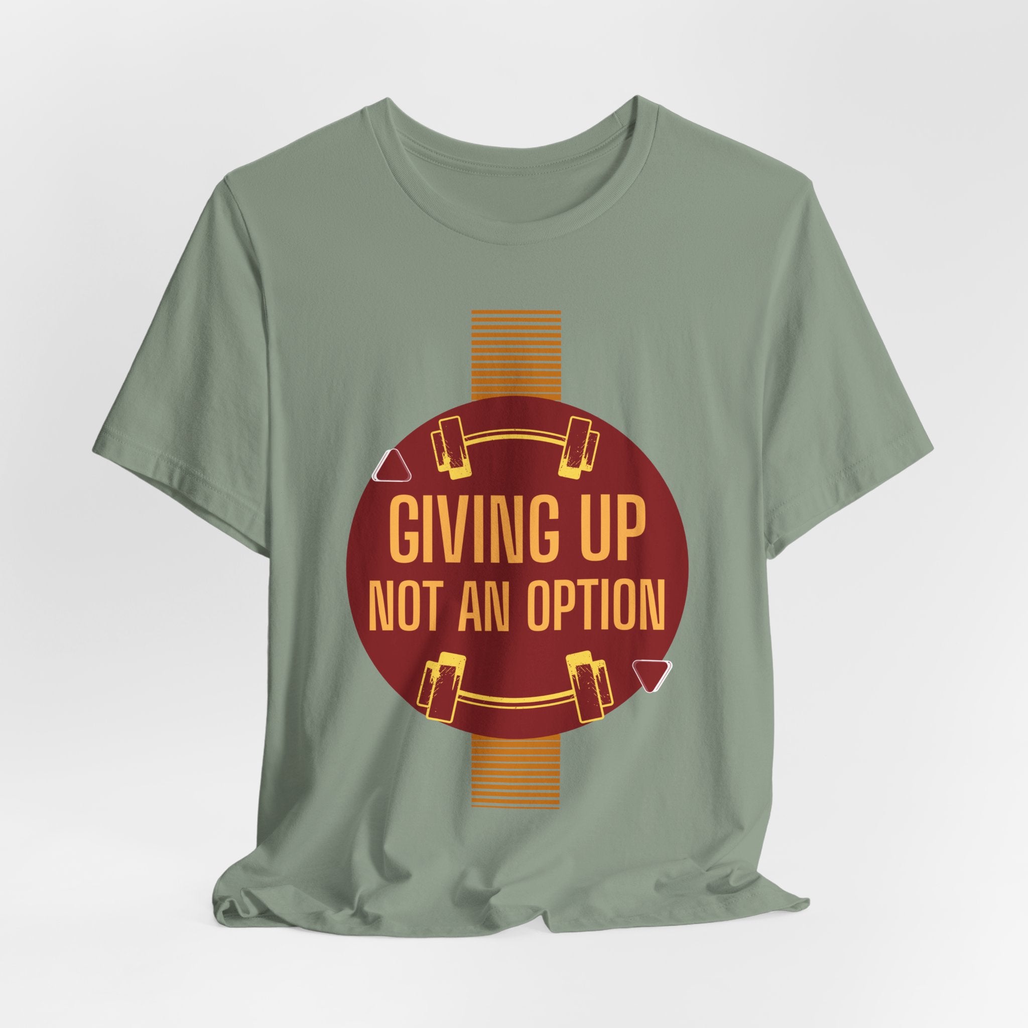 Motivational Fitness  Unisex T-Shirt - Giving Up Not an Option, Gym Shirt, Workout Tee, Exercise Gift, Casual Wear