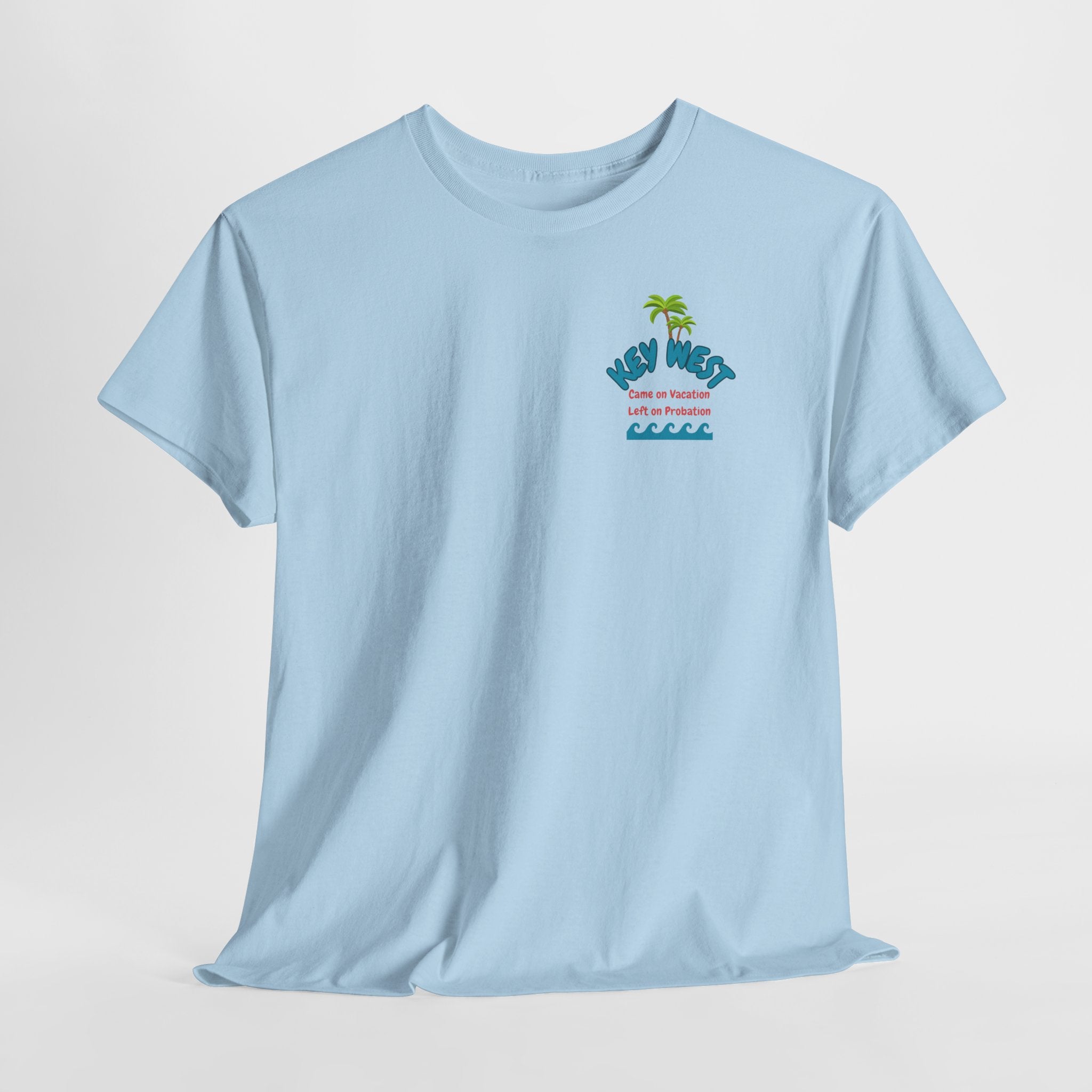 Visit Key West come back with a new reputation. Unisex Heavy Cotton Tee, Tropical Summer Shirt, Beachwear Gift, Vacation Outfit, Fun Casual Style