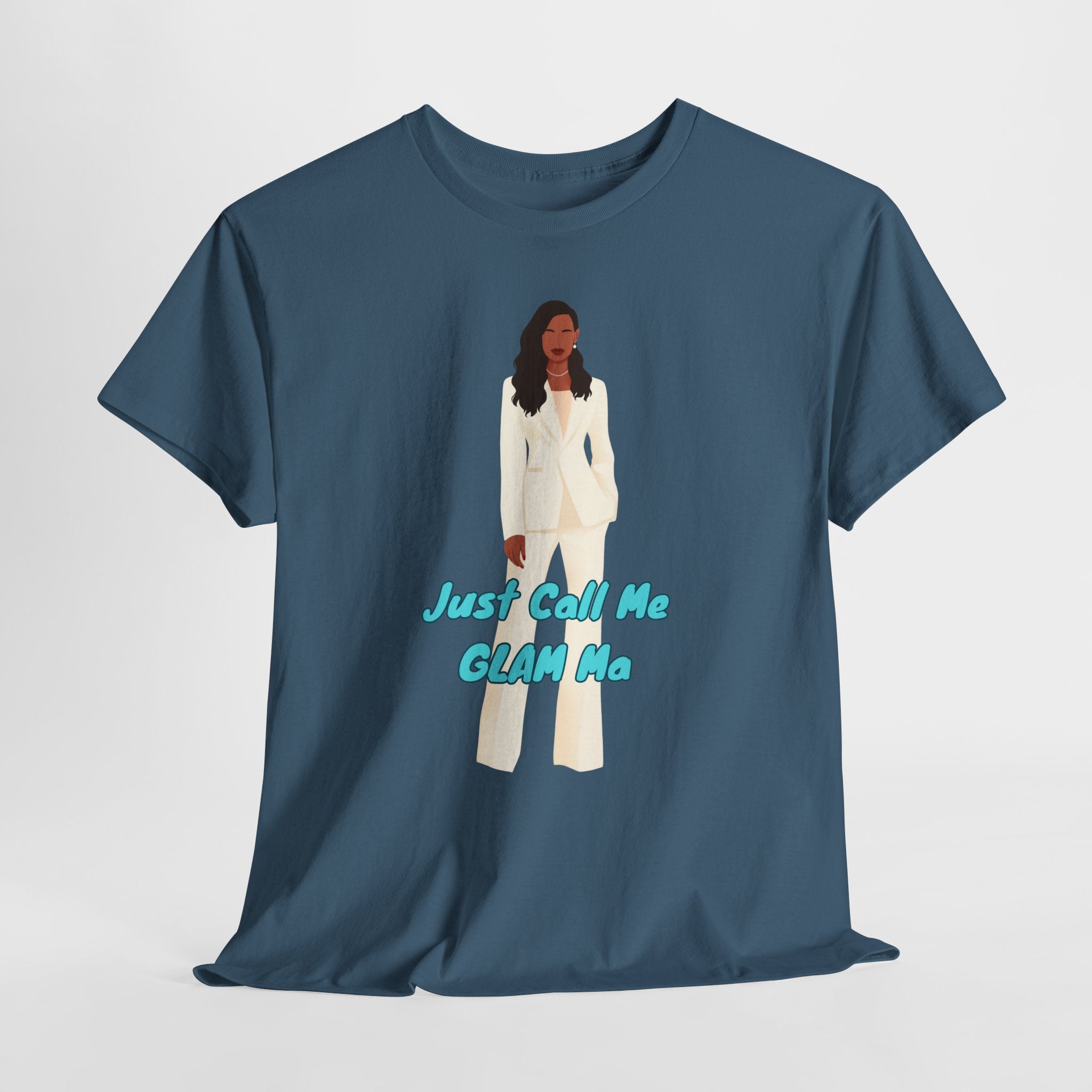 Fun Just Call Me Glam Ma Statement Unisex Heavy Cotton Tee - Shirt   Perfect for Fashion Lovers, Trendy Casual Wear, Gift for Her, Statement Clothing, Fun Outfits