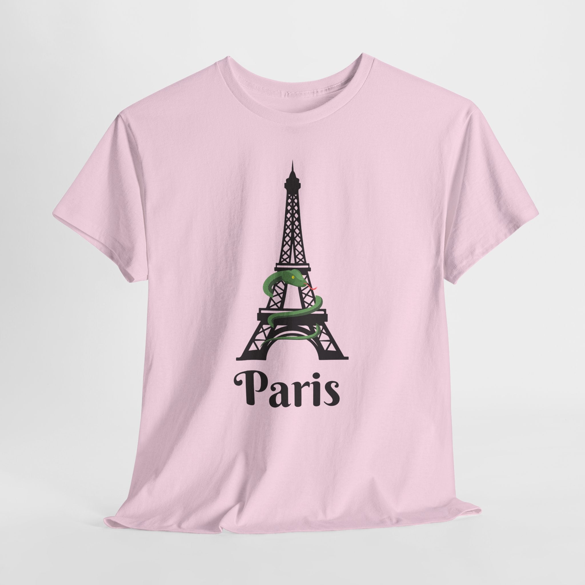 Fun and Quirky Paris Eiffel Tower Graphic Unisex Heavy Cotton Tee Shirt