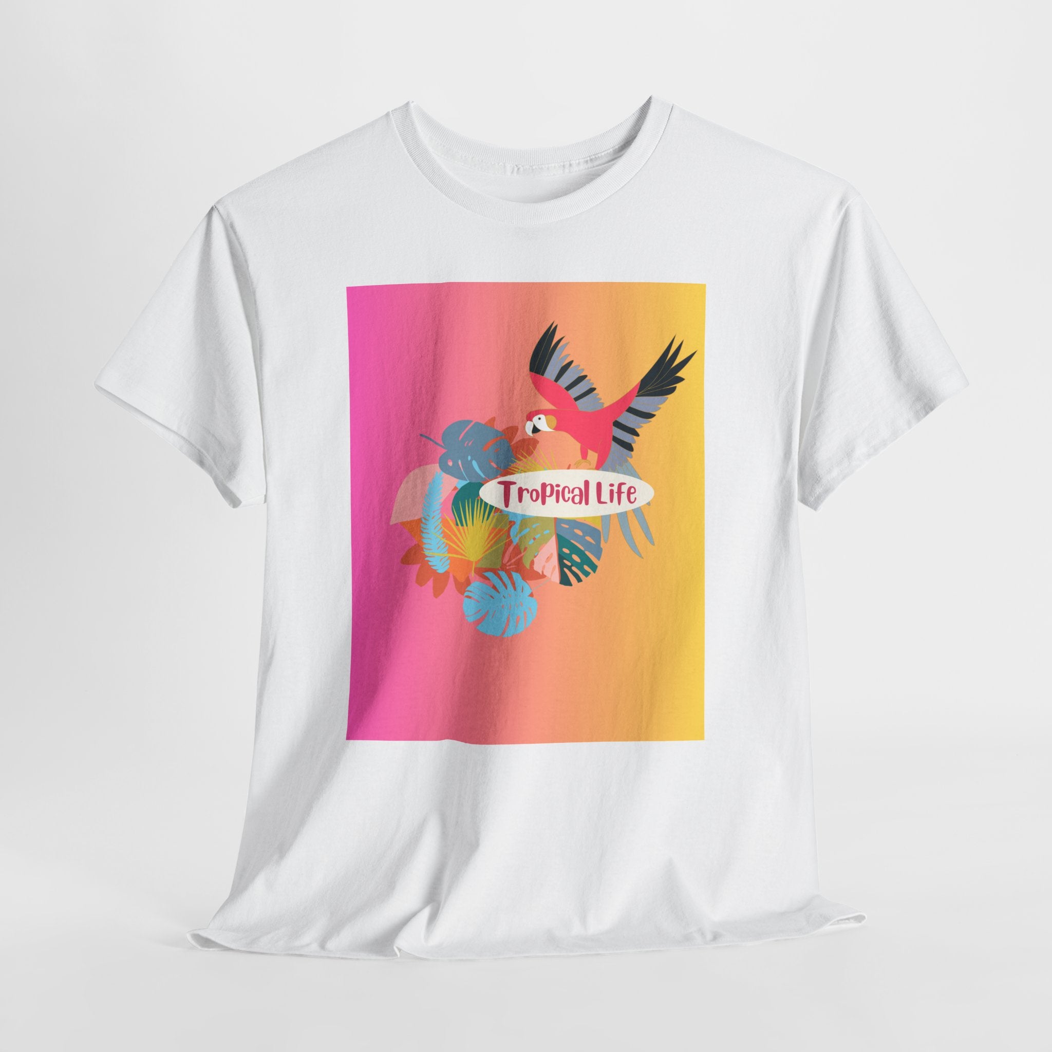 Bring On that Vibrant Tropical Life Unisex Heavy Cotton Tee