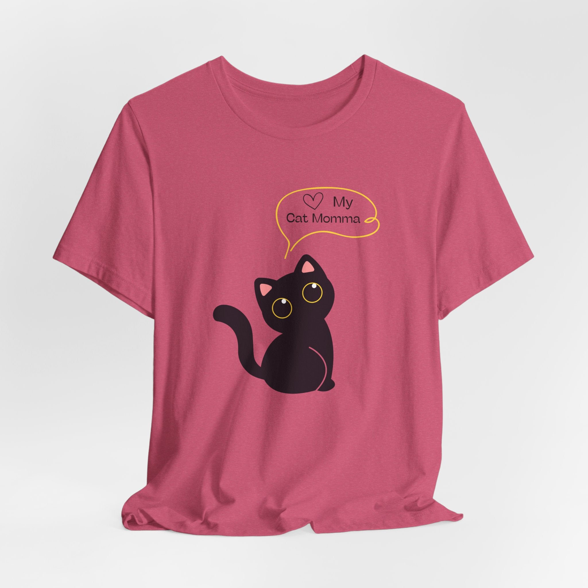 Cute Cat Mom Unisex Tee - Perfect for Cat Lovers, Gifts for Pet Moms, Casual Wear, Animal Lovers, Cat-themed Birthday